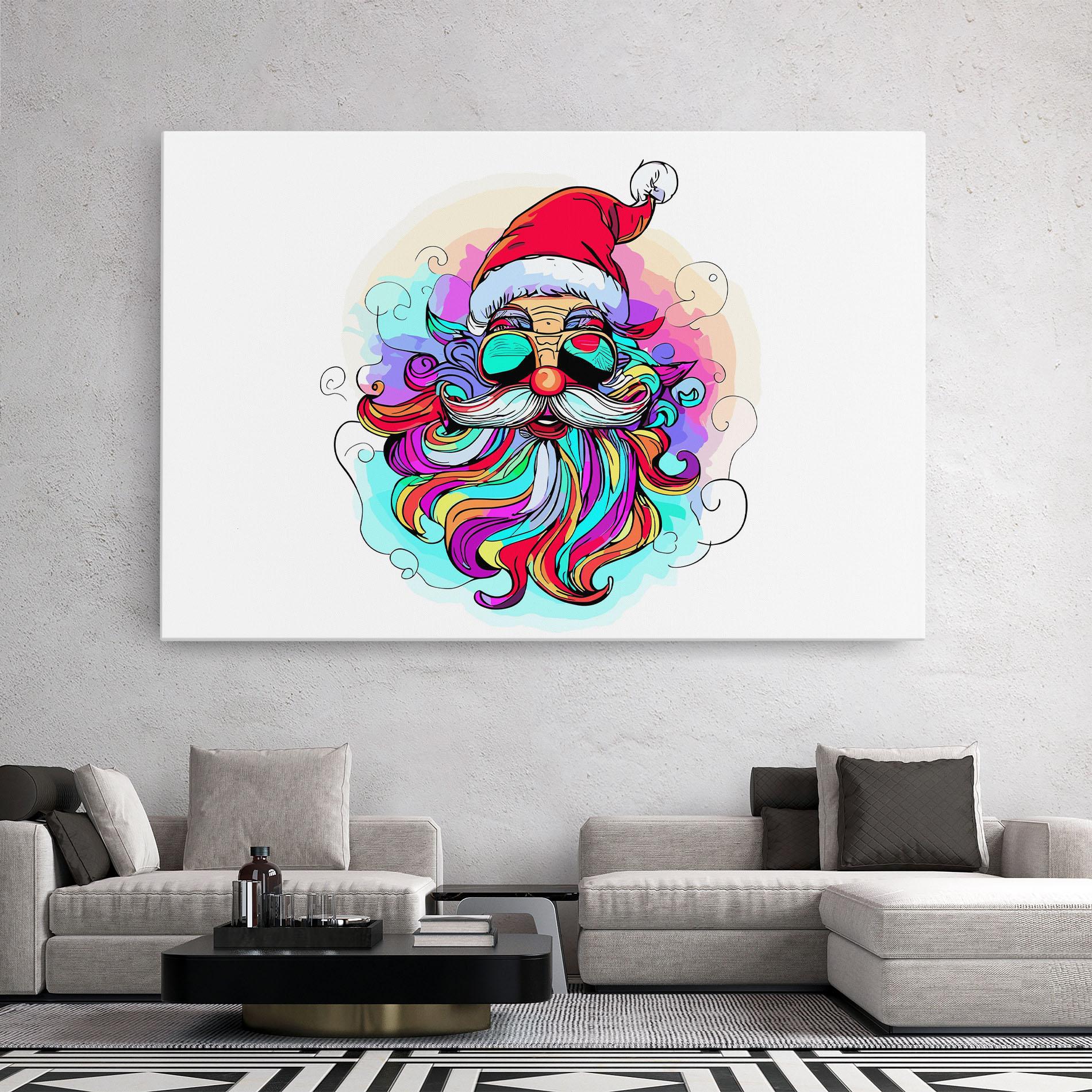 Vászonkép Colorful Santa mockup 2