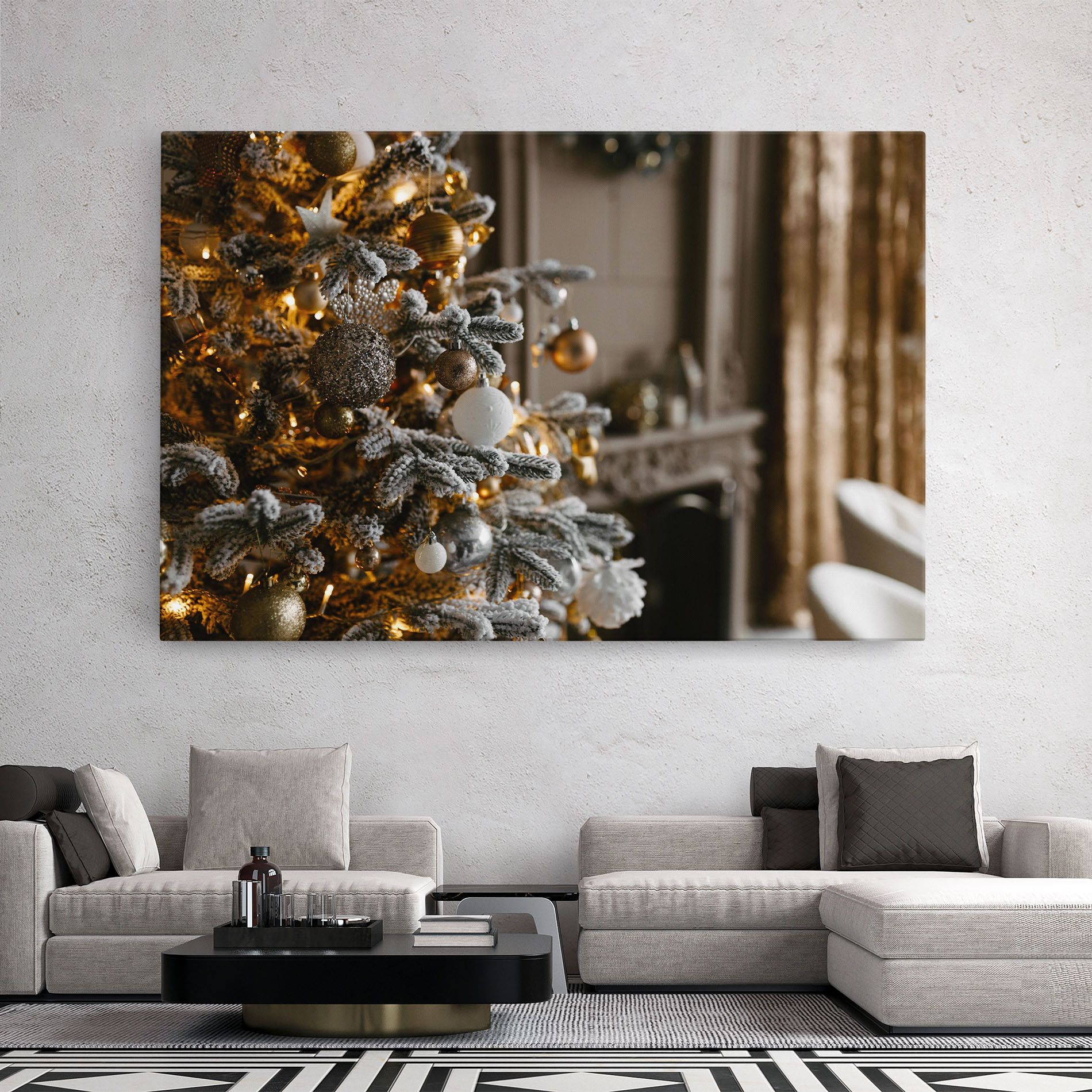 Gold Christmas Decorations mockup 2