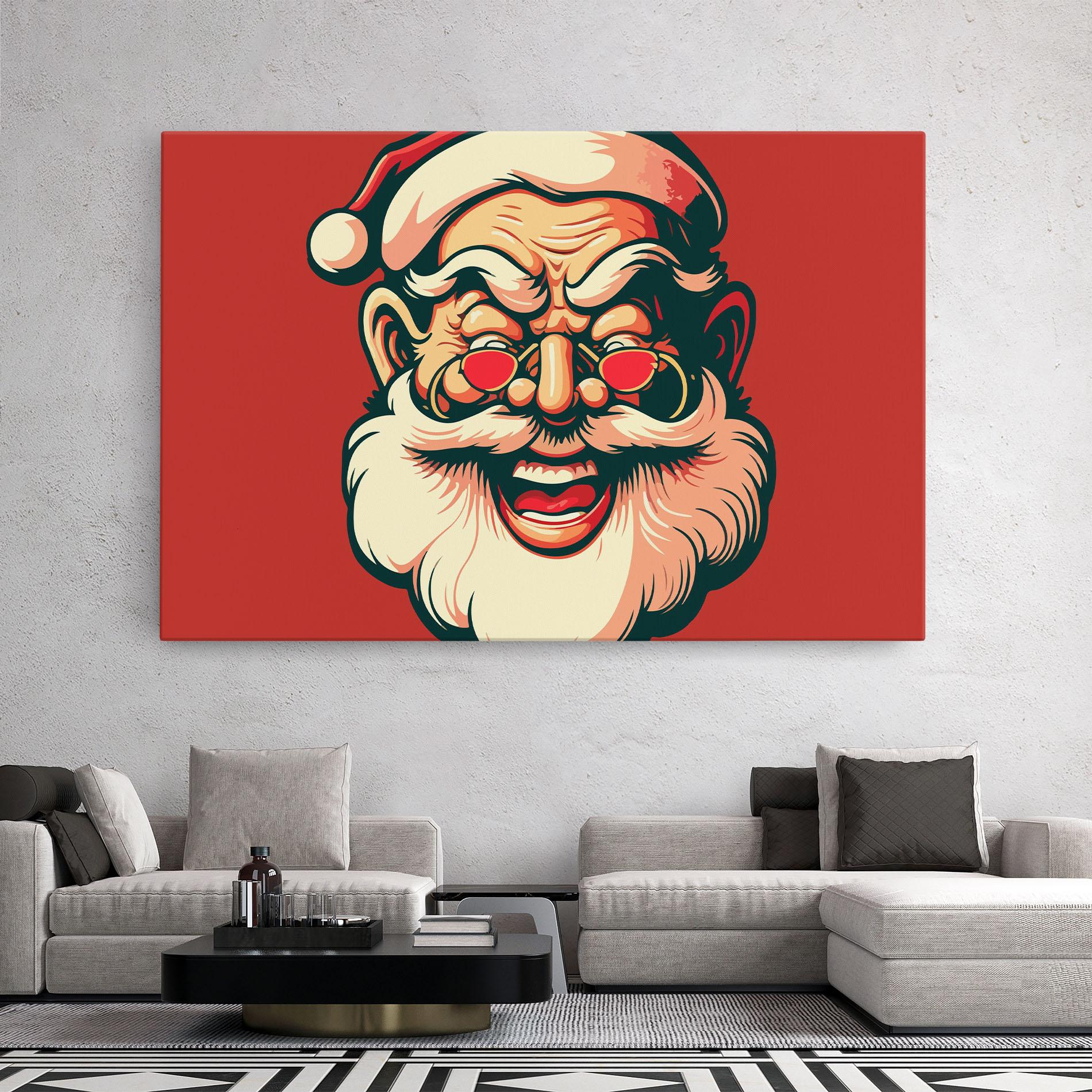 Vászonkép Santa Crazy Smile mockup 2
