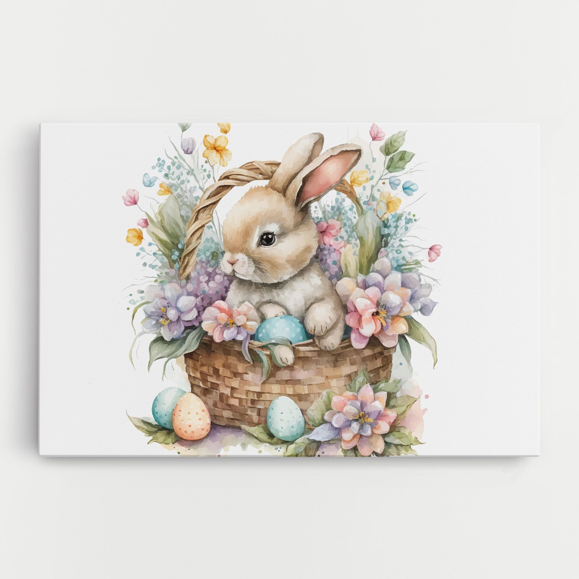 Cute Bunny In Basket mockup 0