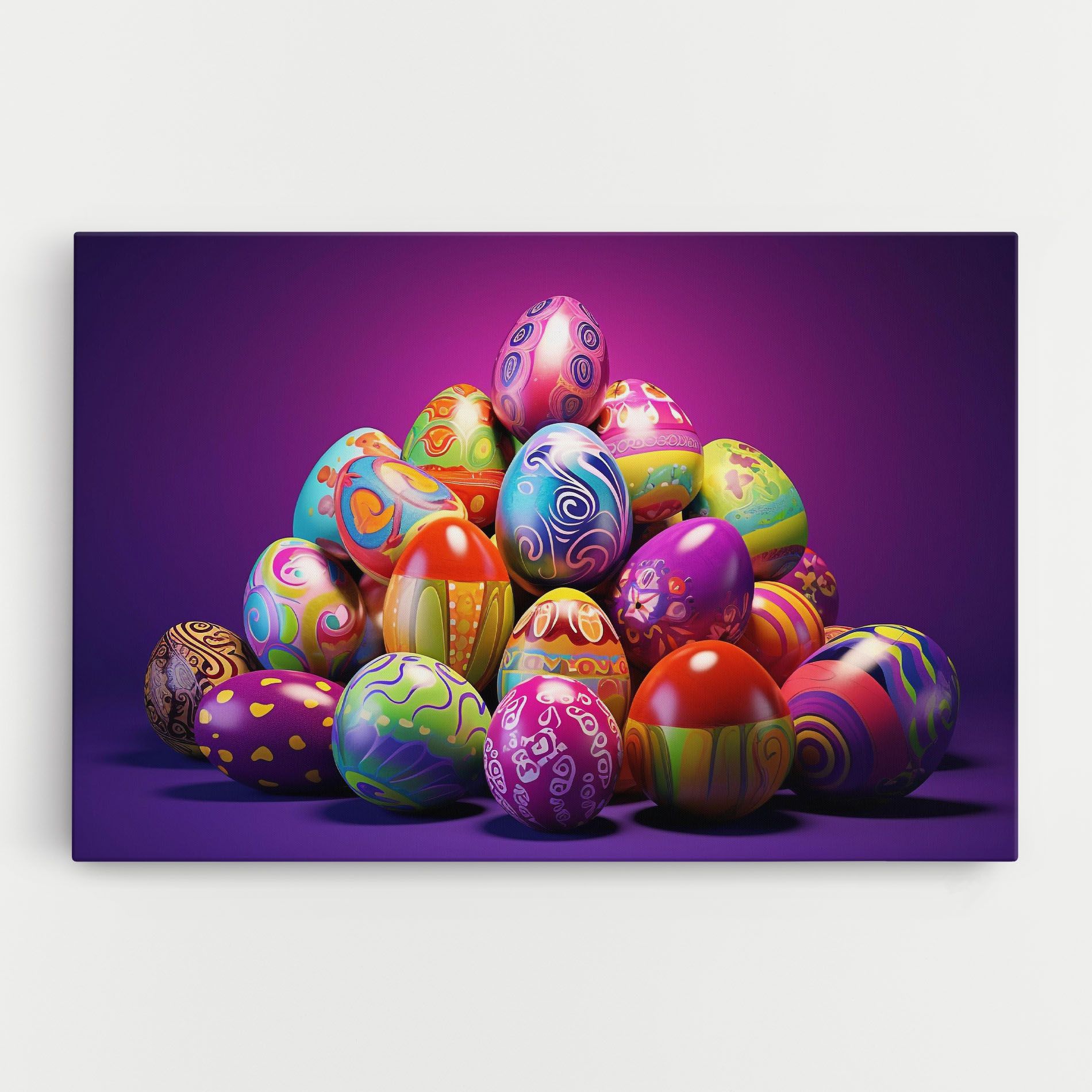 Pile Colorful Eggs mockup 0