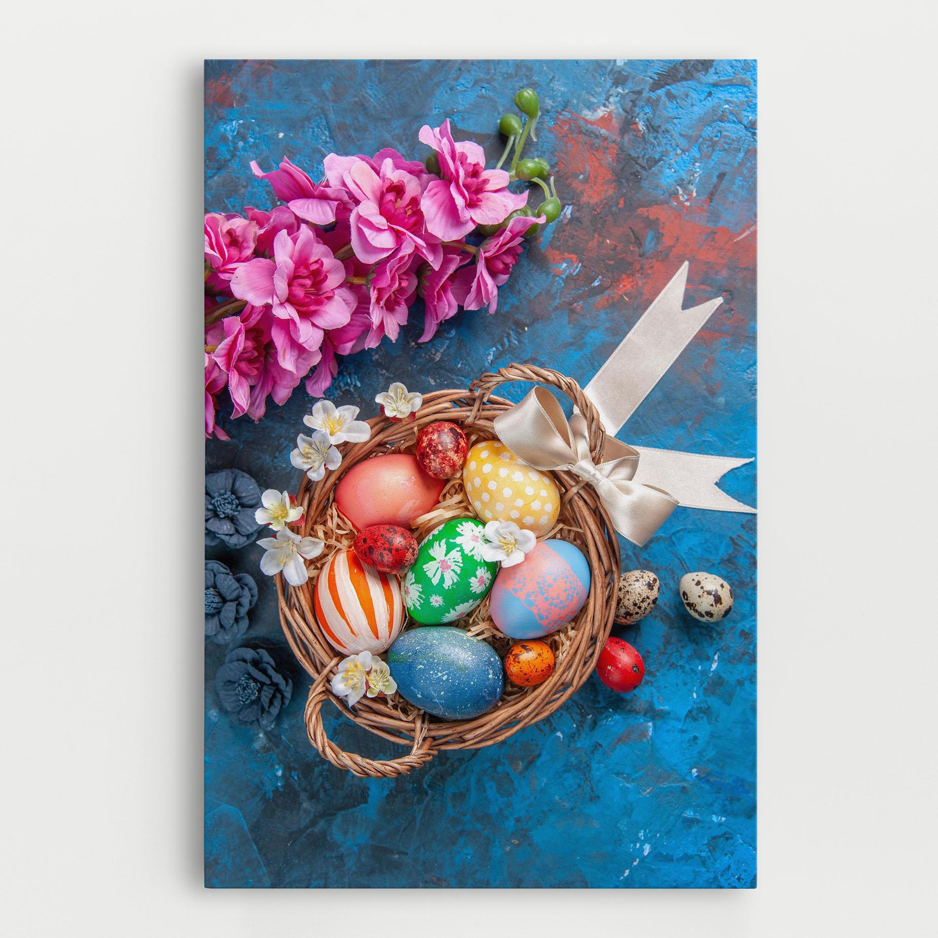 Vászonkép Colored Easter Eggs mockup 0