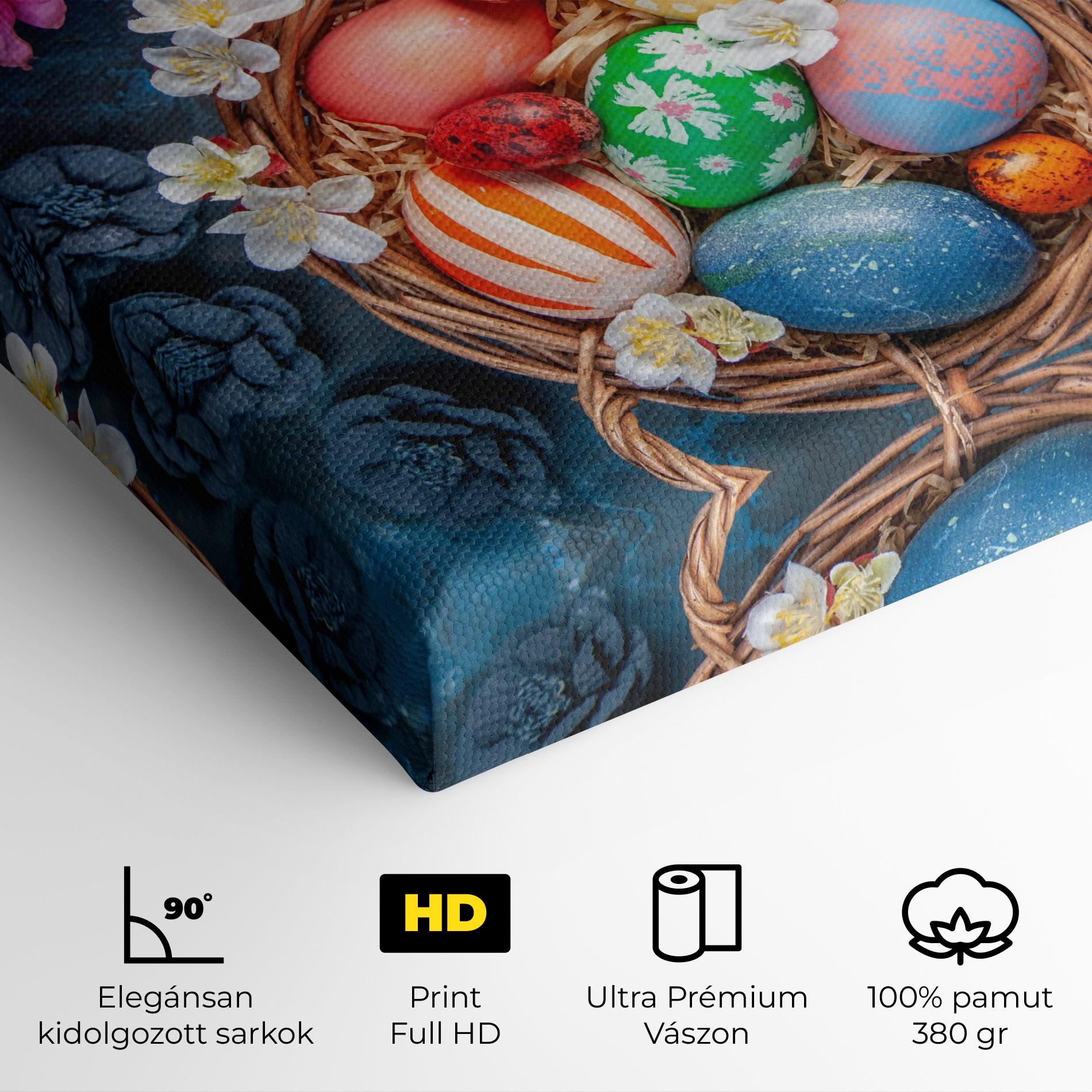 Vászonkép Colored Easter Eggs mockup 4