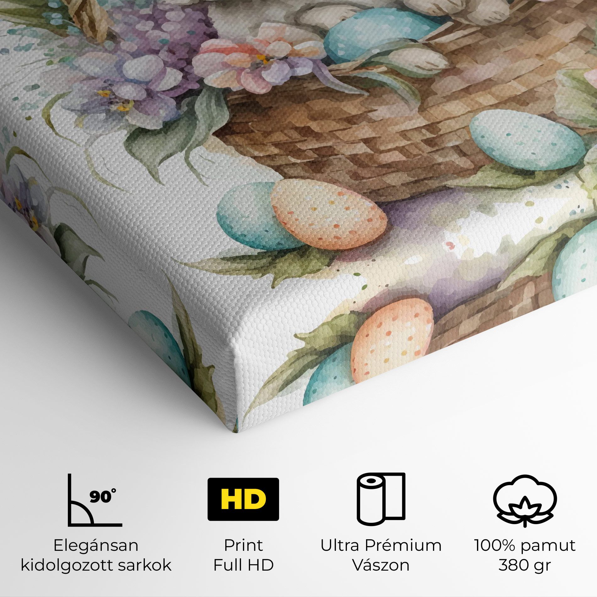 Cute Bunny In Basket mockup 4