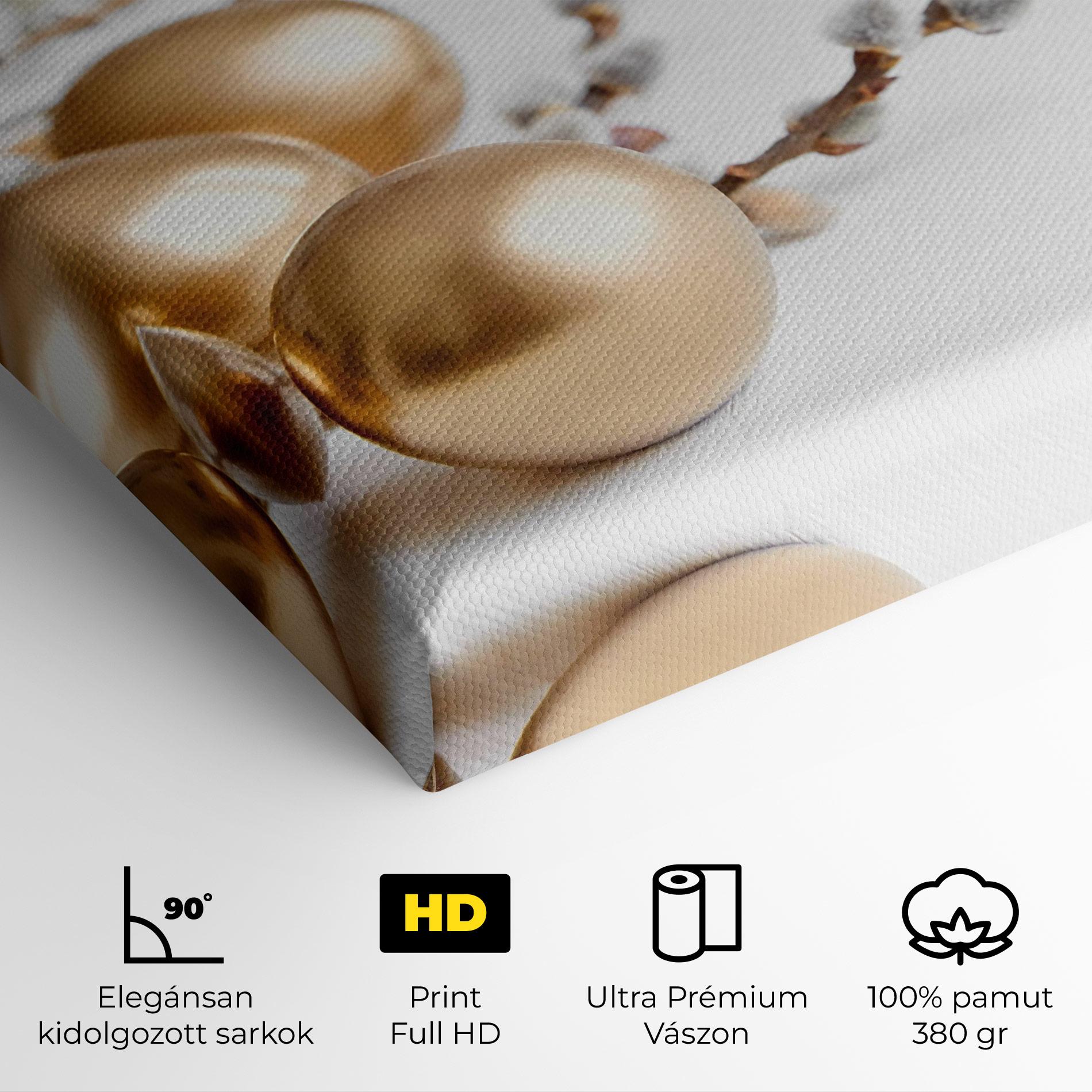 Vászonkép Easter Gold Eggs mockup 4