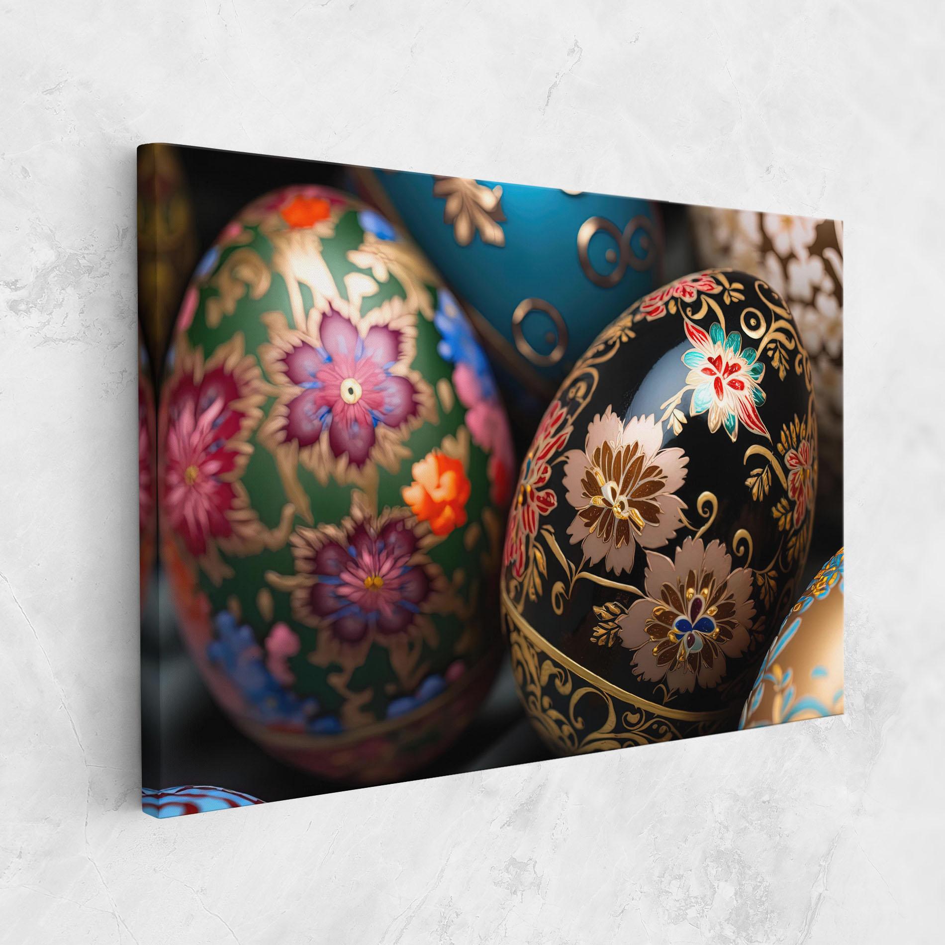 Vászonkép Close Up Painted Eggs mockup 1