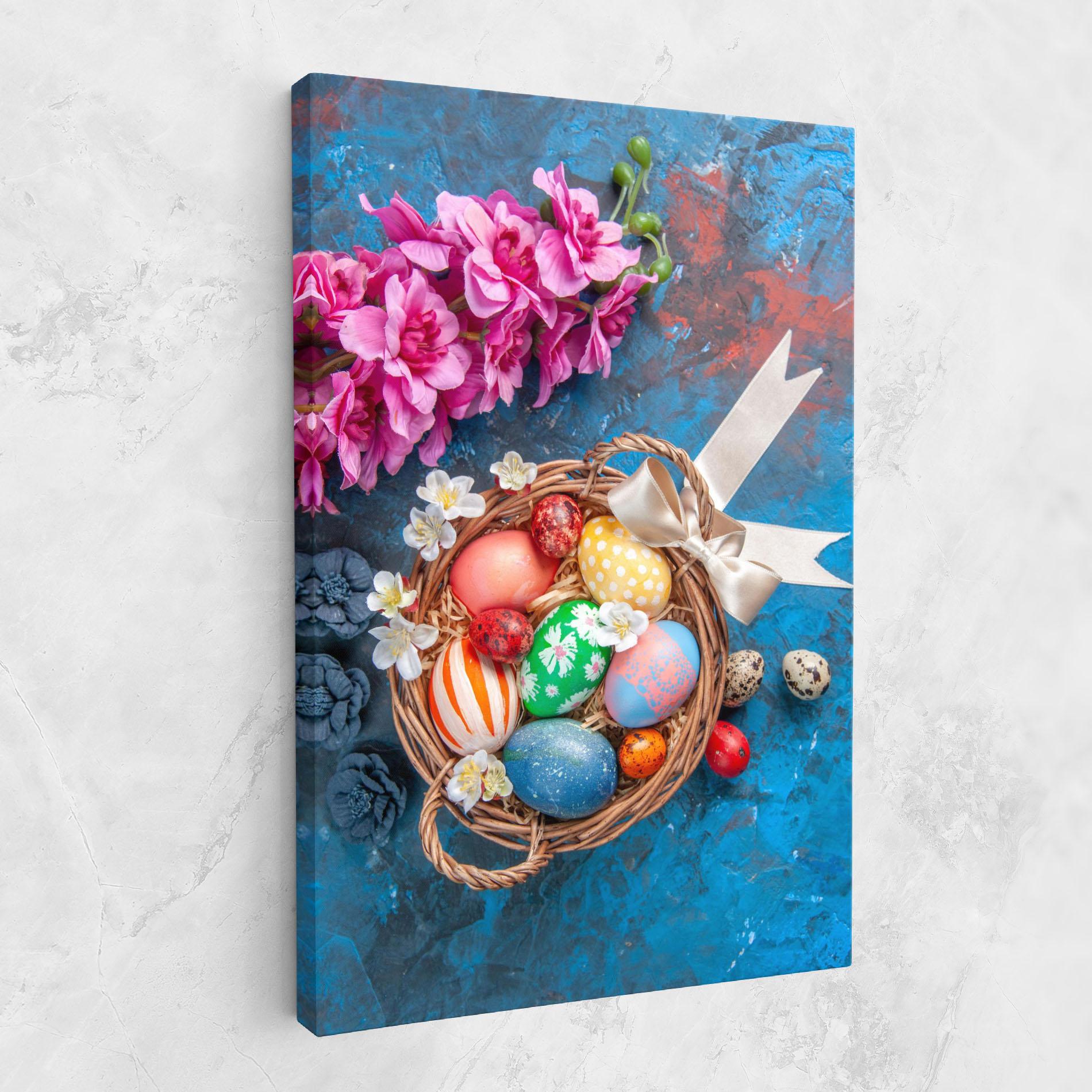 Vászonkép Colored Easter Eggs mockup 1