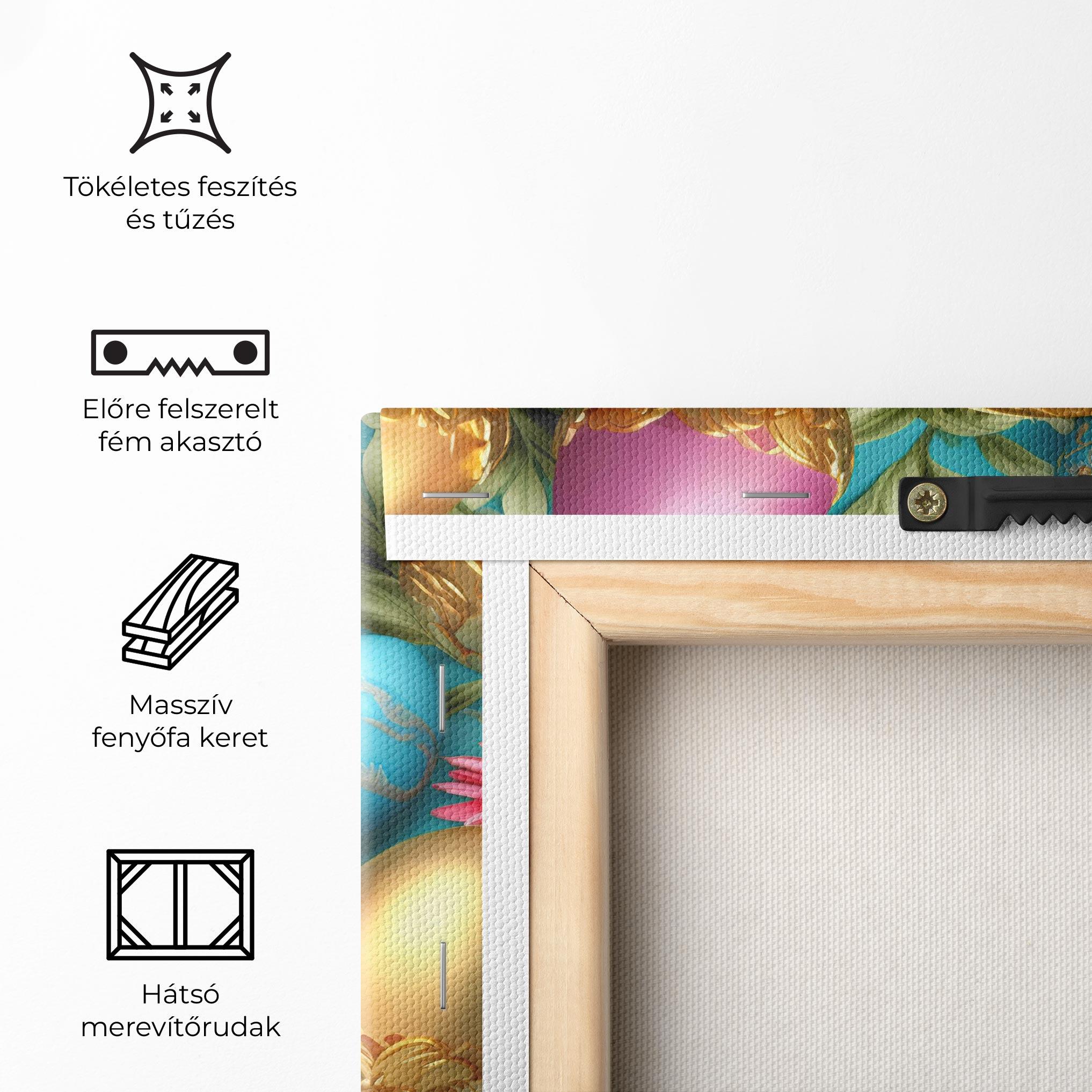 Vászonkép Blue Pink Easter Egs mockup 5