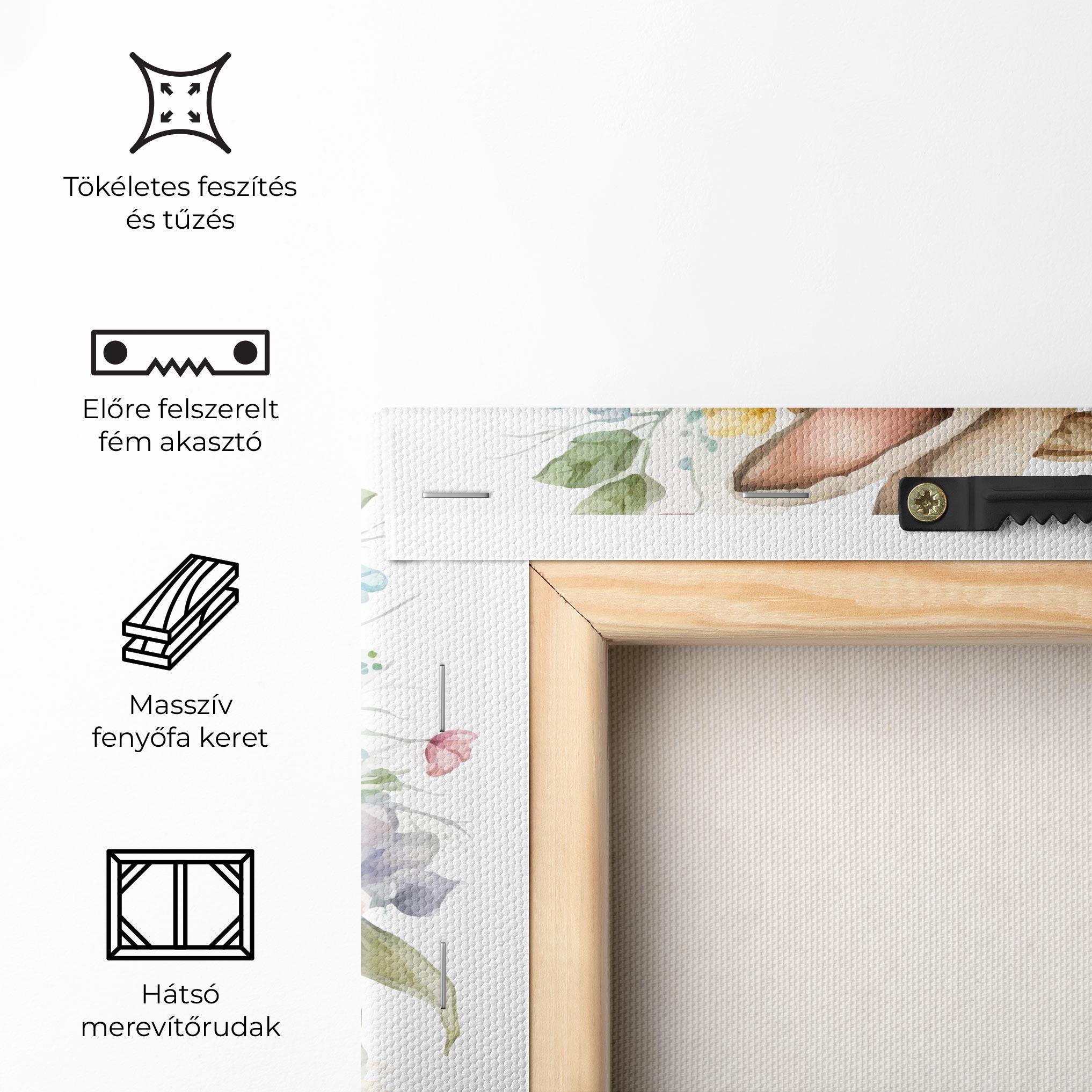 Vászonkép Cute Bunny In Basket mockup 5