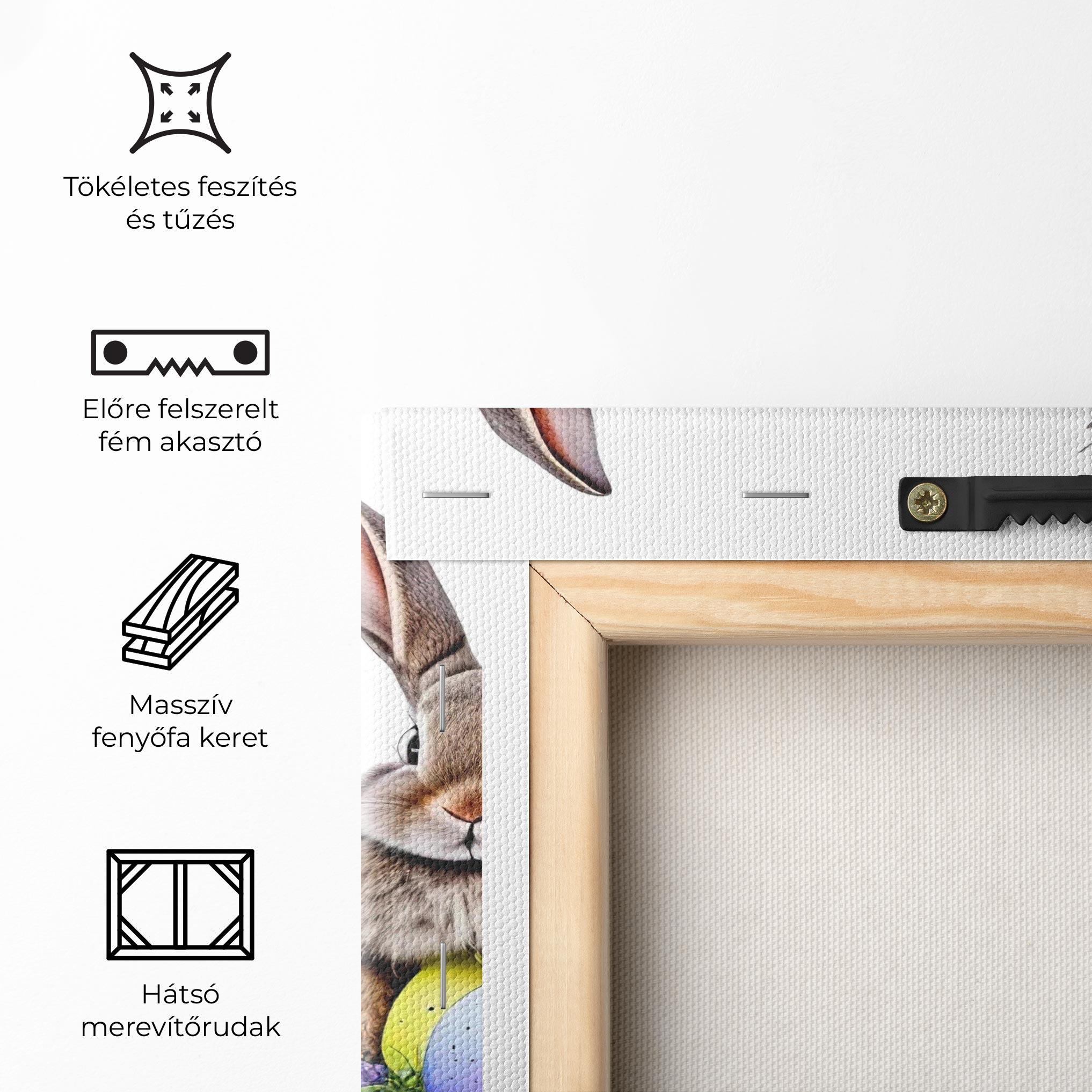 Vászonkép Flowers Easter Bunny mockup 5