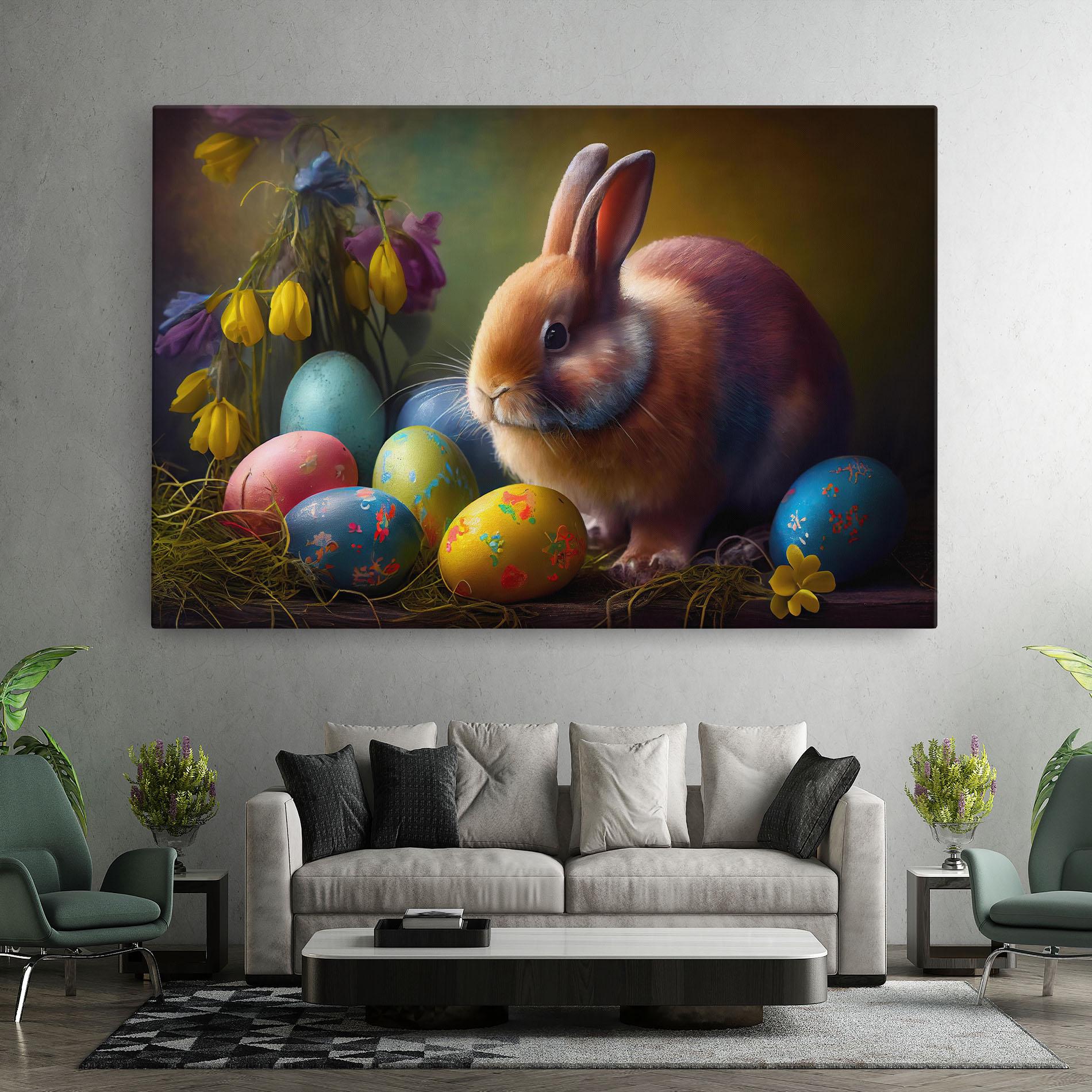 Vászonkép Easter Cute Rabbit mockup 7