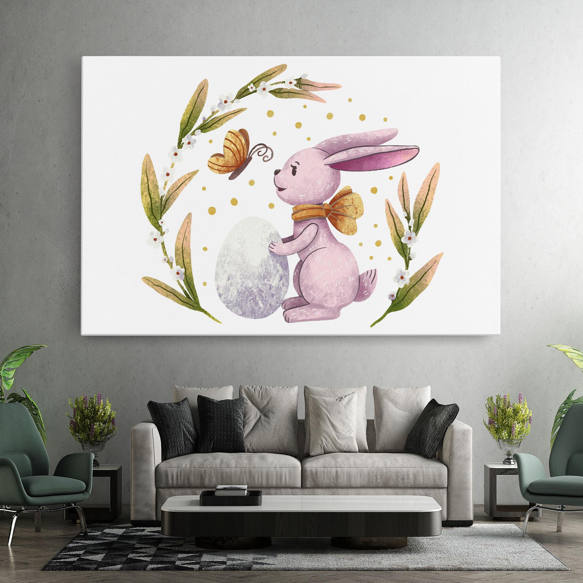 Vászonkép Easter Pink Bunny mockup 7
