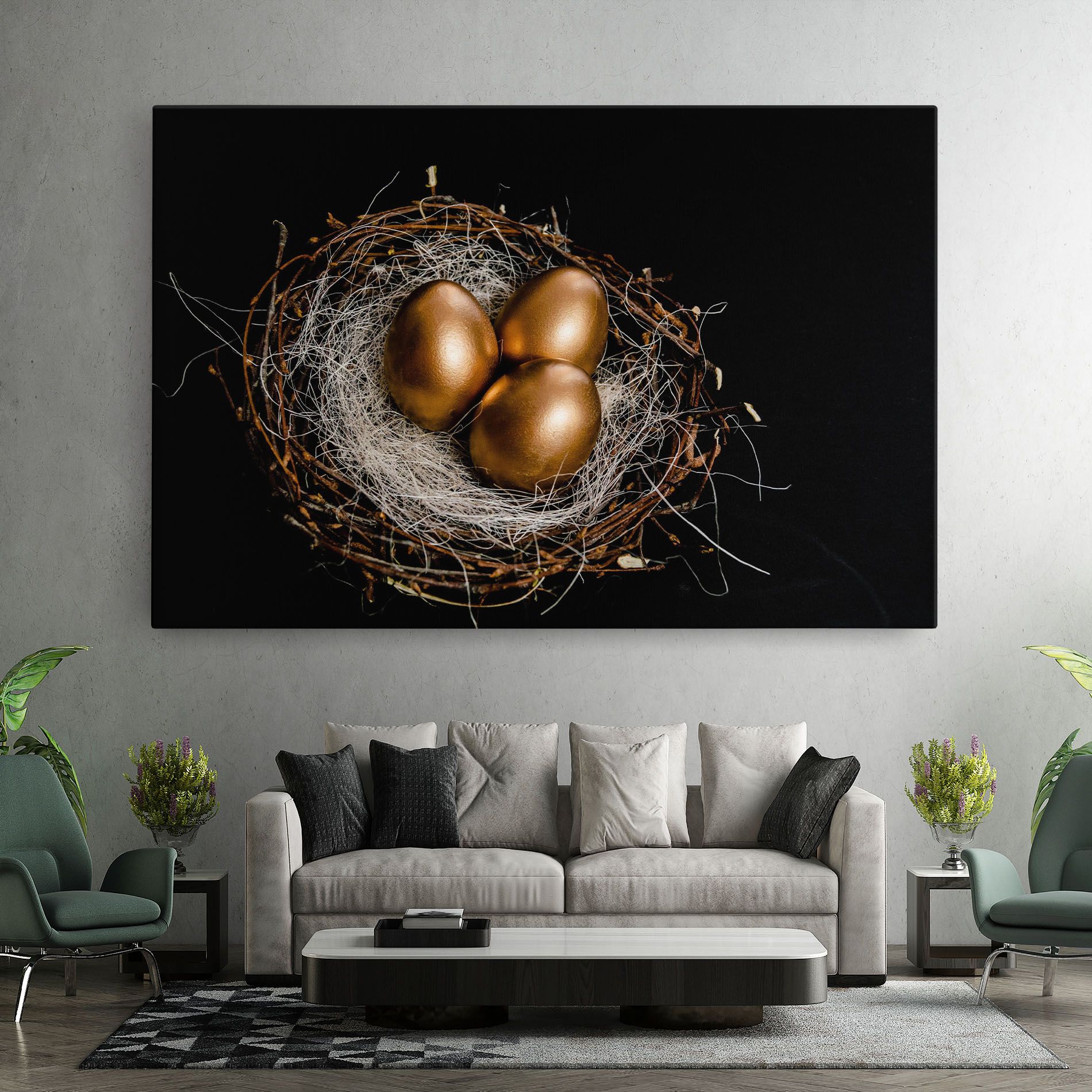 Pretty Golden Easter Eggs mockup 7