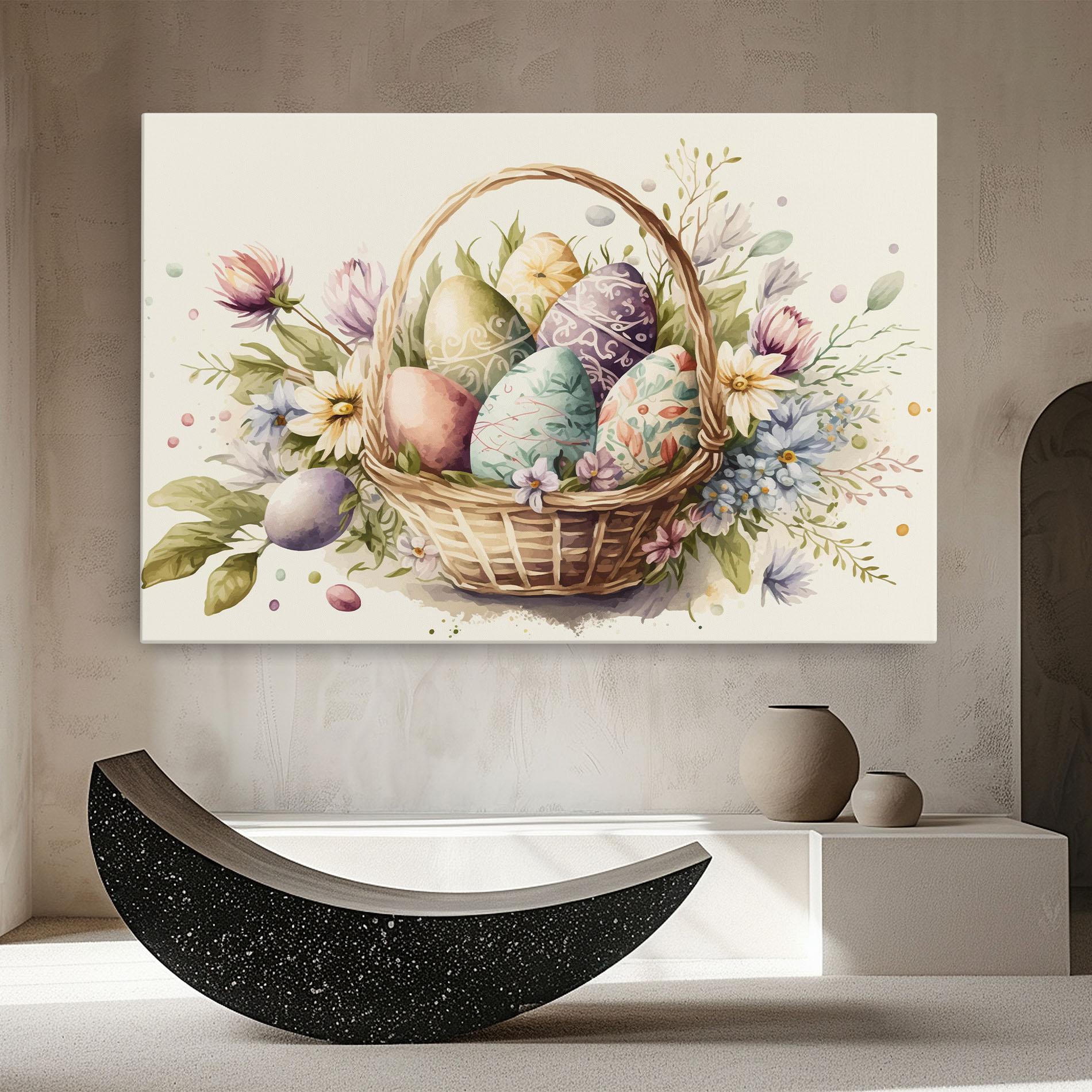 Vászonkép Eggs Basket mockup 8