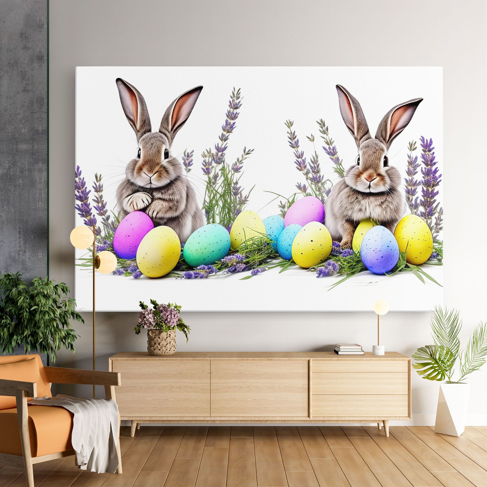Flowers Easter Bunny mockup 9
