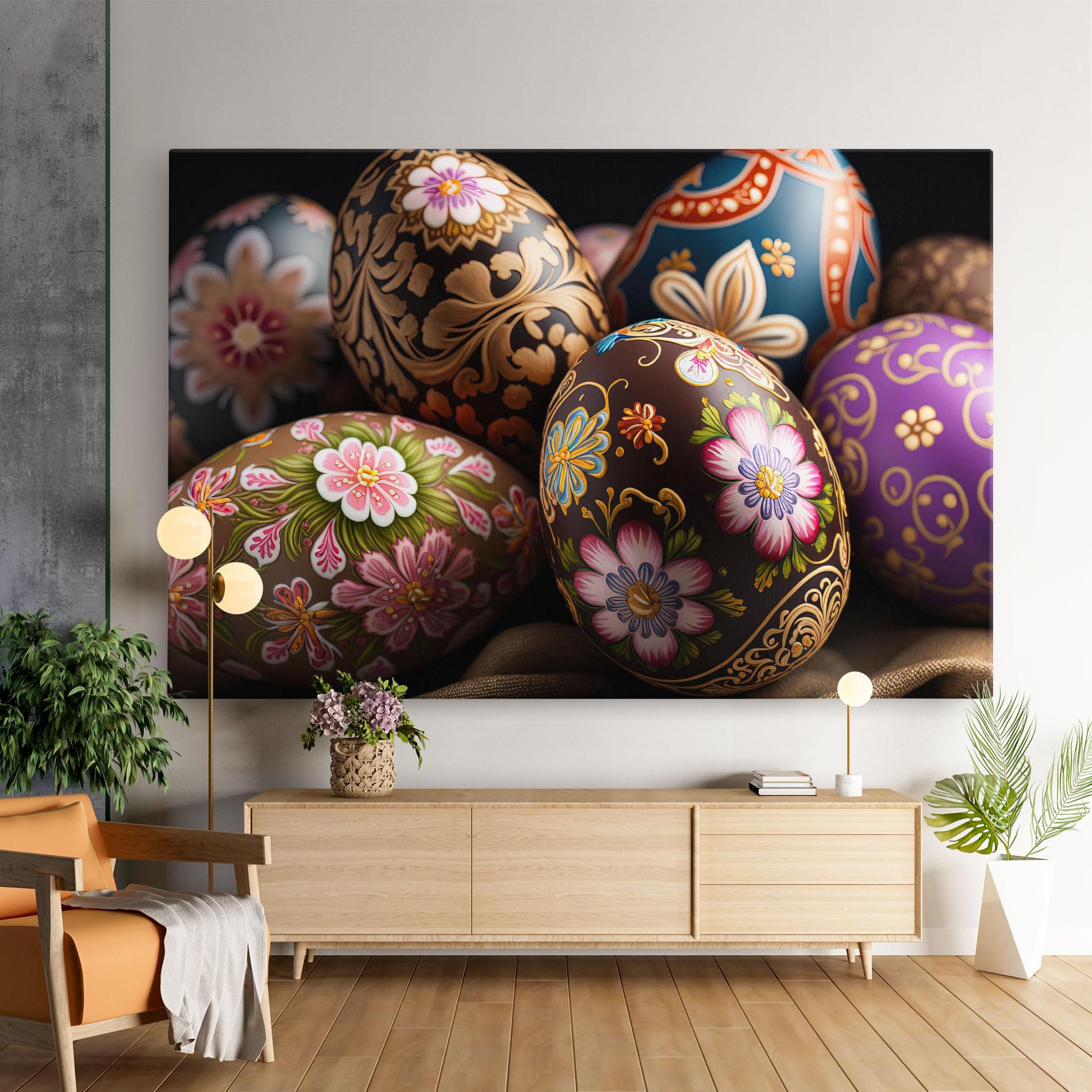 Vászonkép Pretty Painted Eggs mockup 9