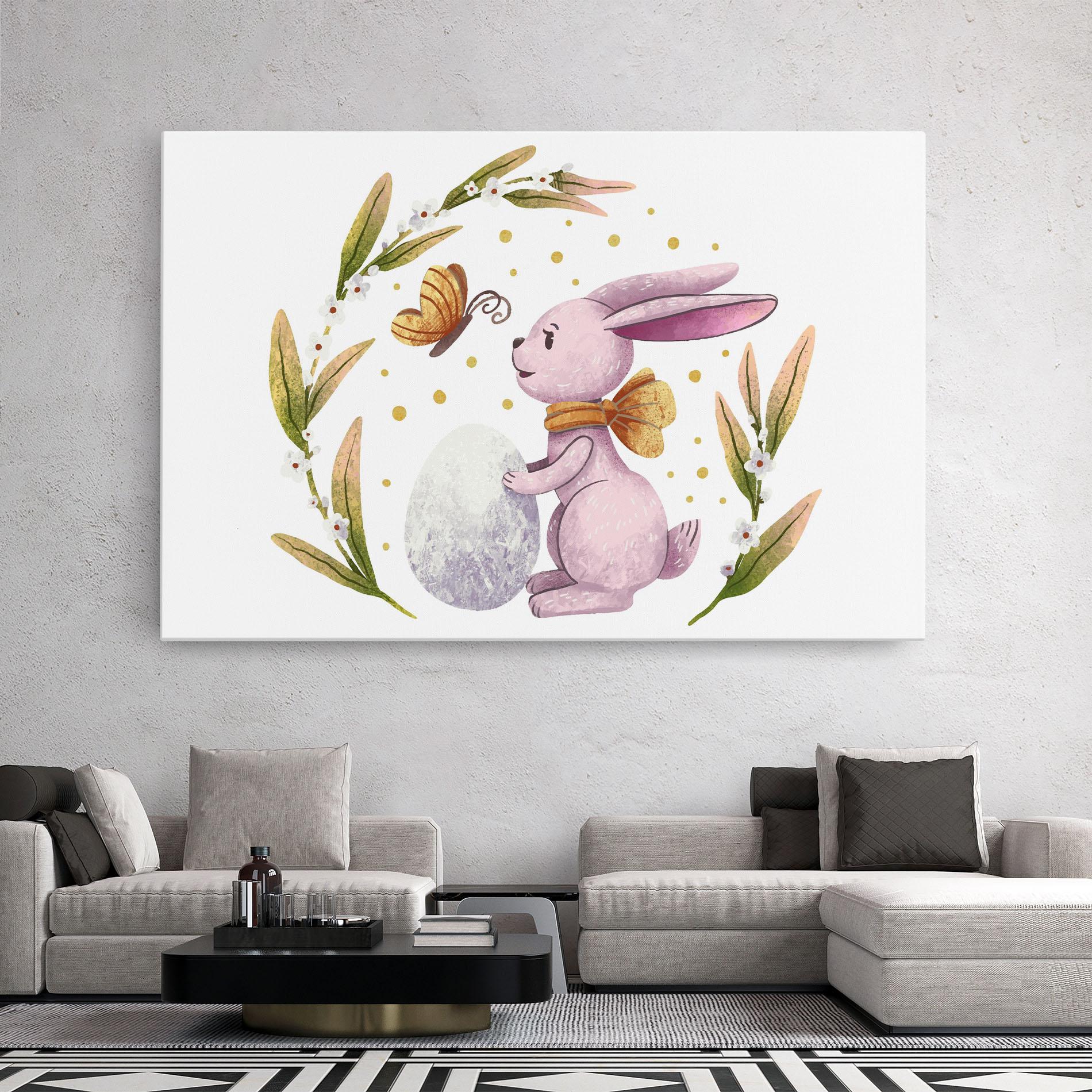 Vászonkép Easter Pink Bunny mockup 2