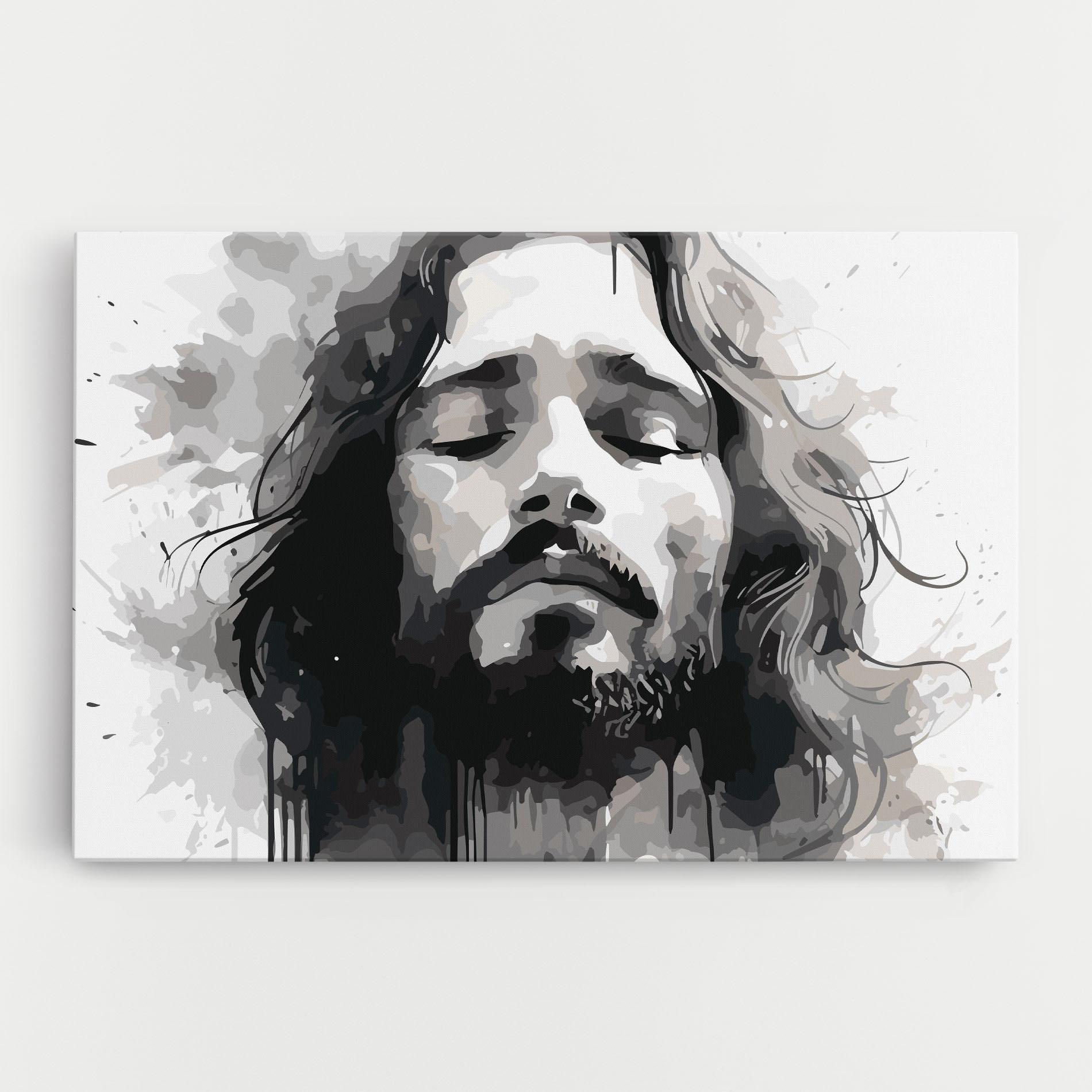 Vászonkép Jesus Ink Art mockup 0