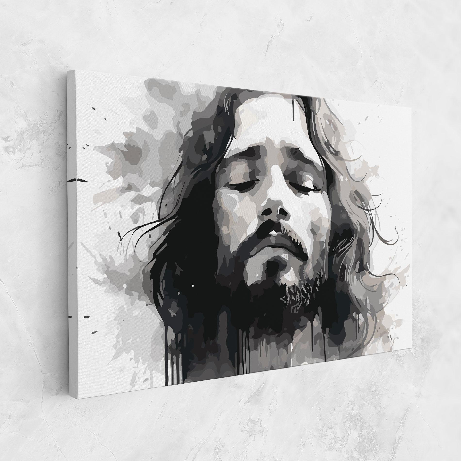Vászonkép Jesus Ink Art mockup 1