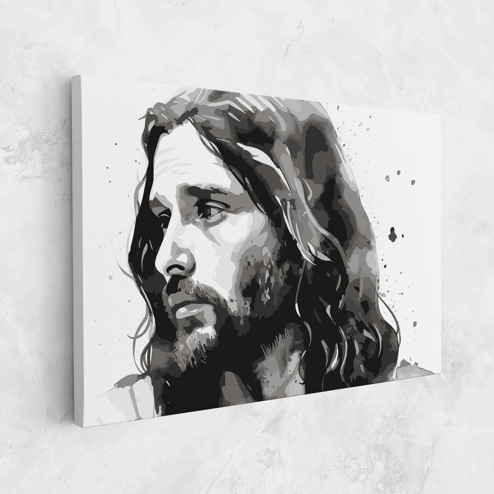 Vászonkép Jesus Watercolor mockup 1