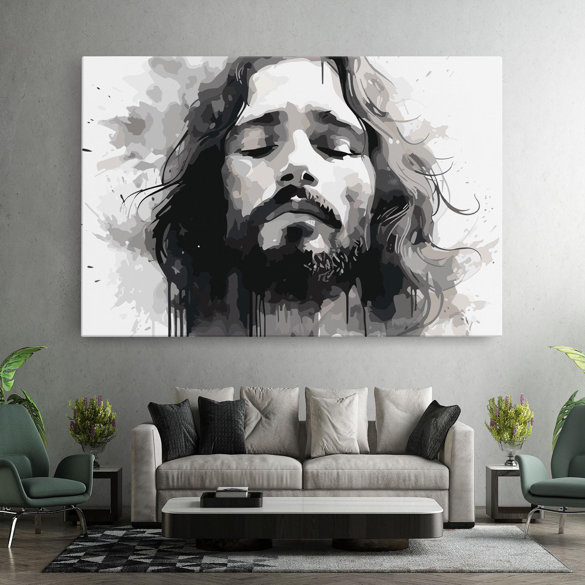 Vászonkép Jesus Ink Art mockup 7