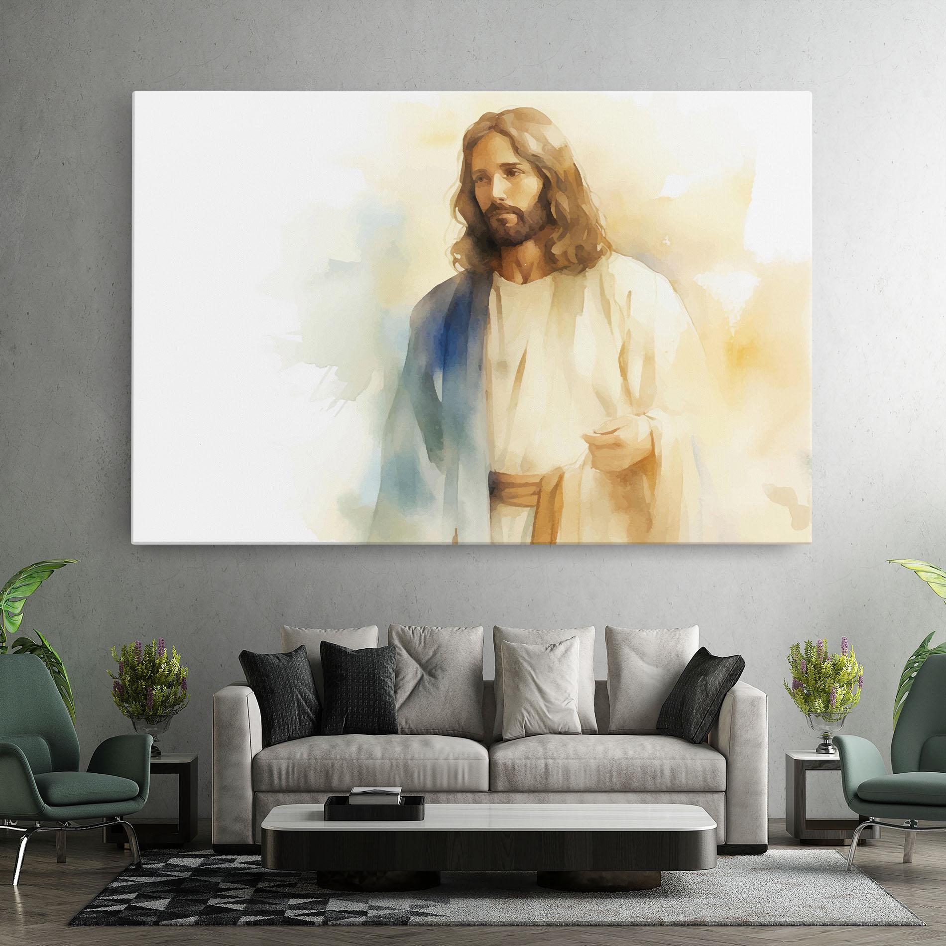 Vászonkép Jesus Light Art mockup 7