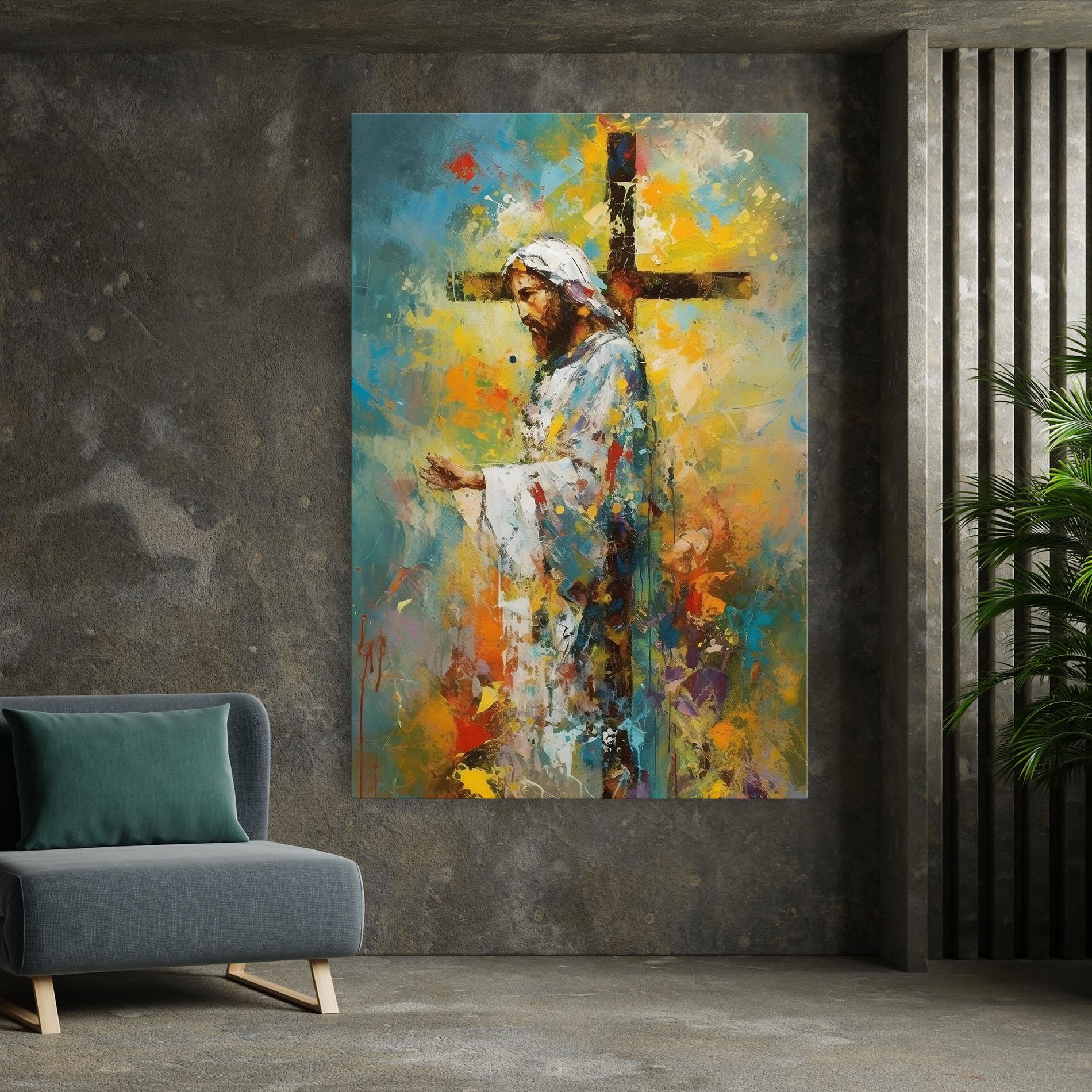Vászonkép Christ Art Painting mockup 7
