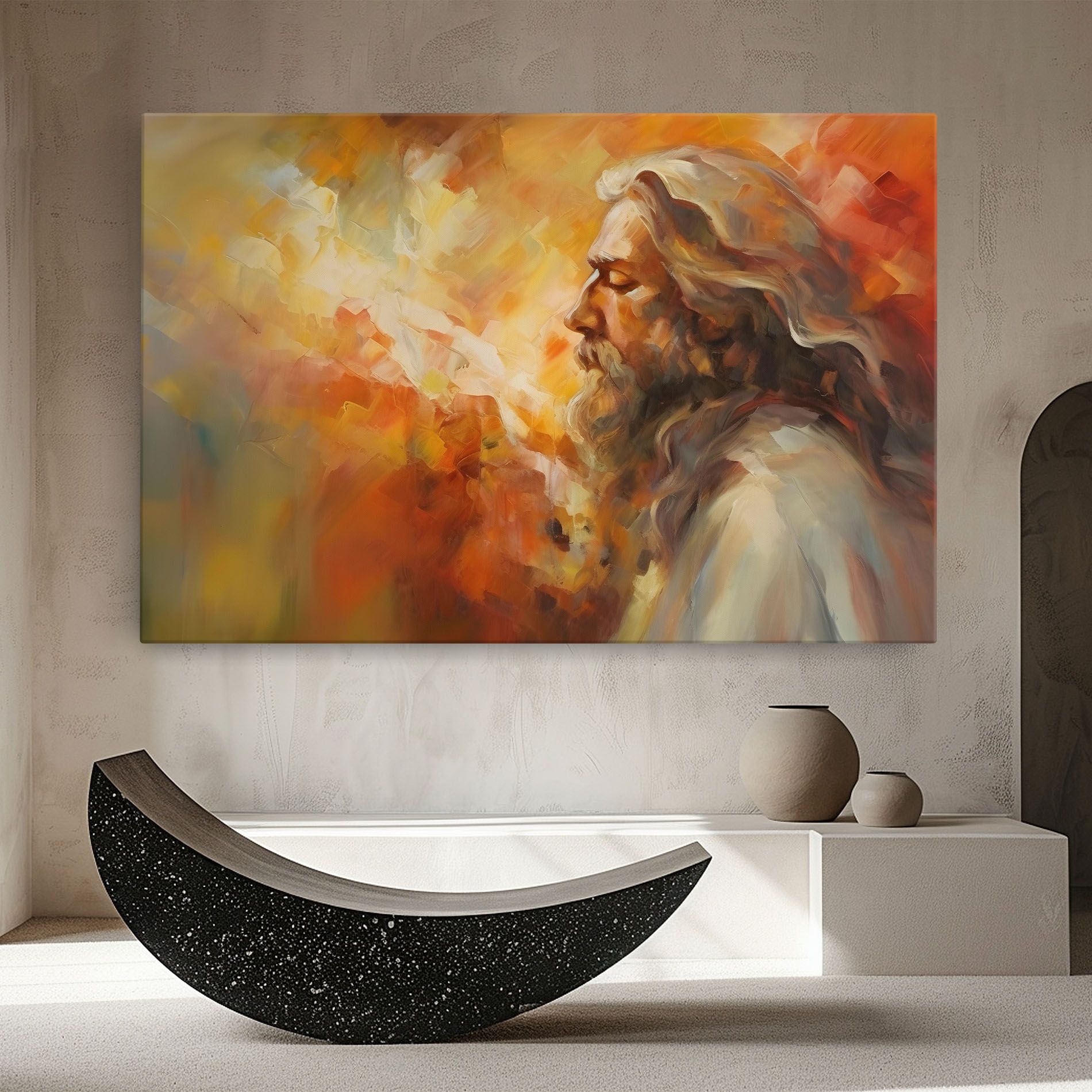 Christ Oil Painting mockup 8