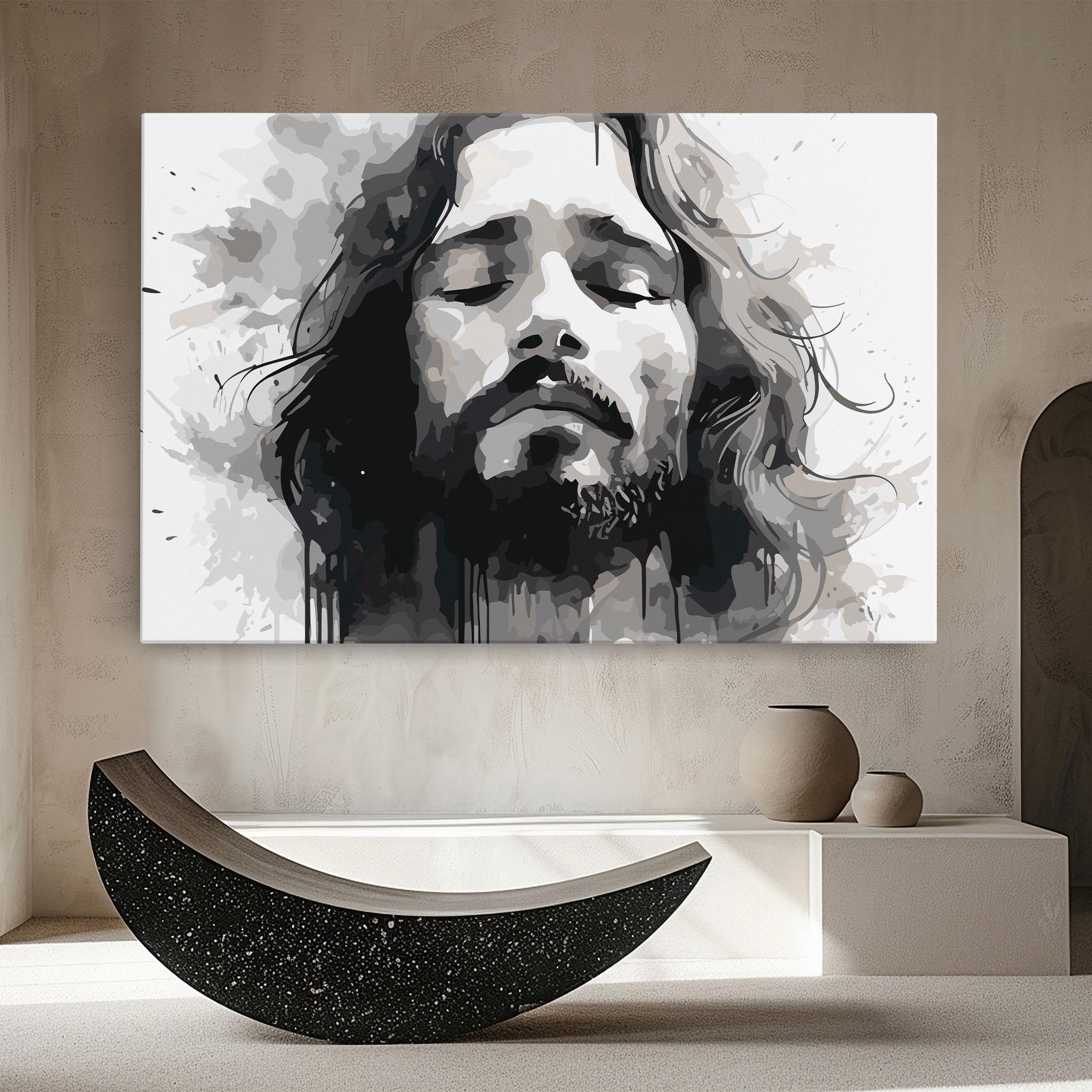 Vászonkép Jesus Ink Art mockup 8