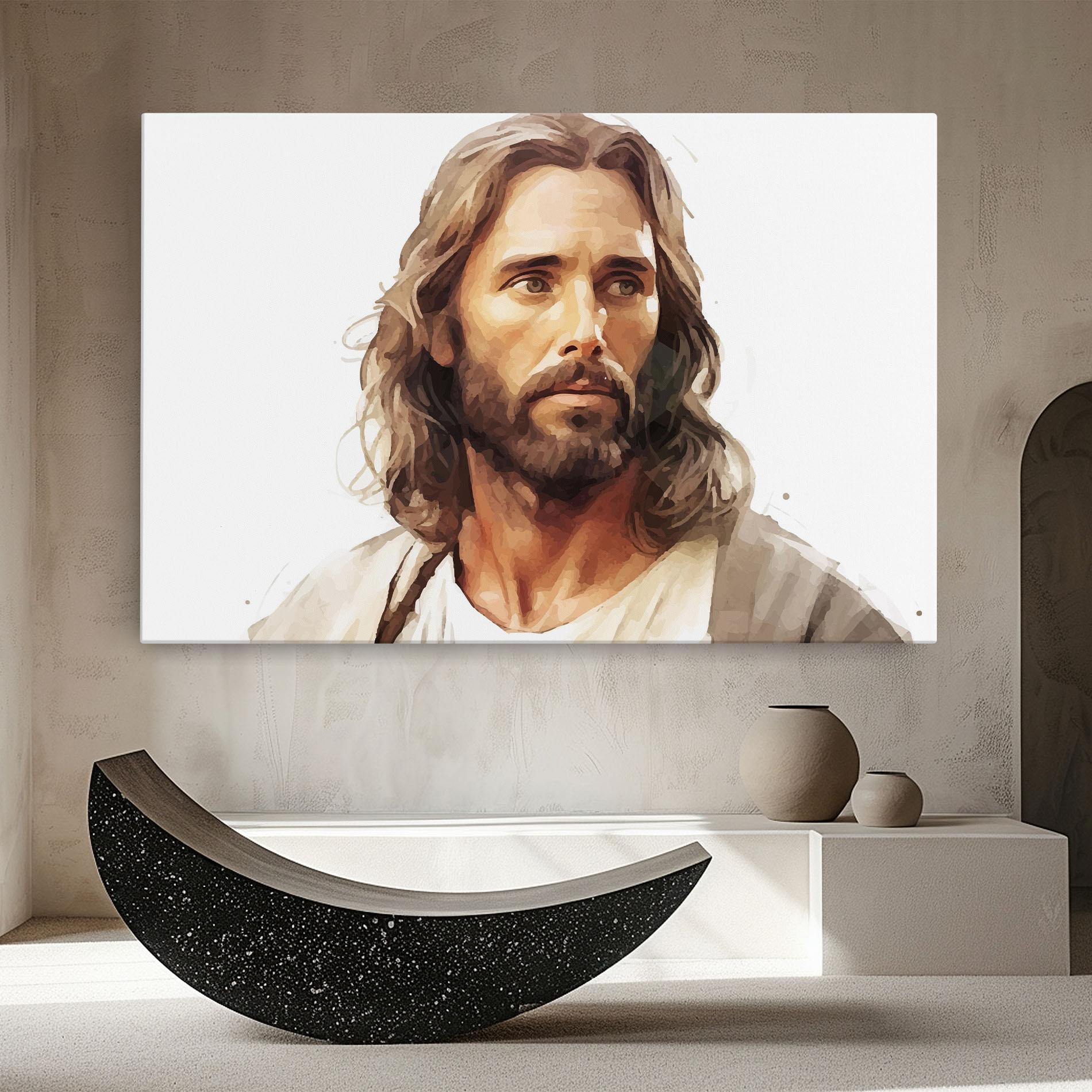 Vászonkép Jesus Long Hair mockup 8