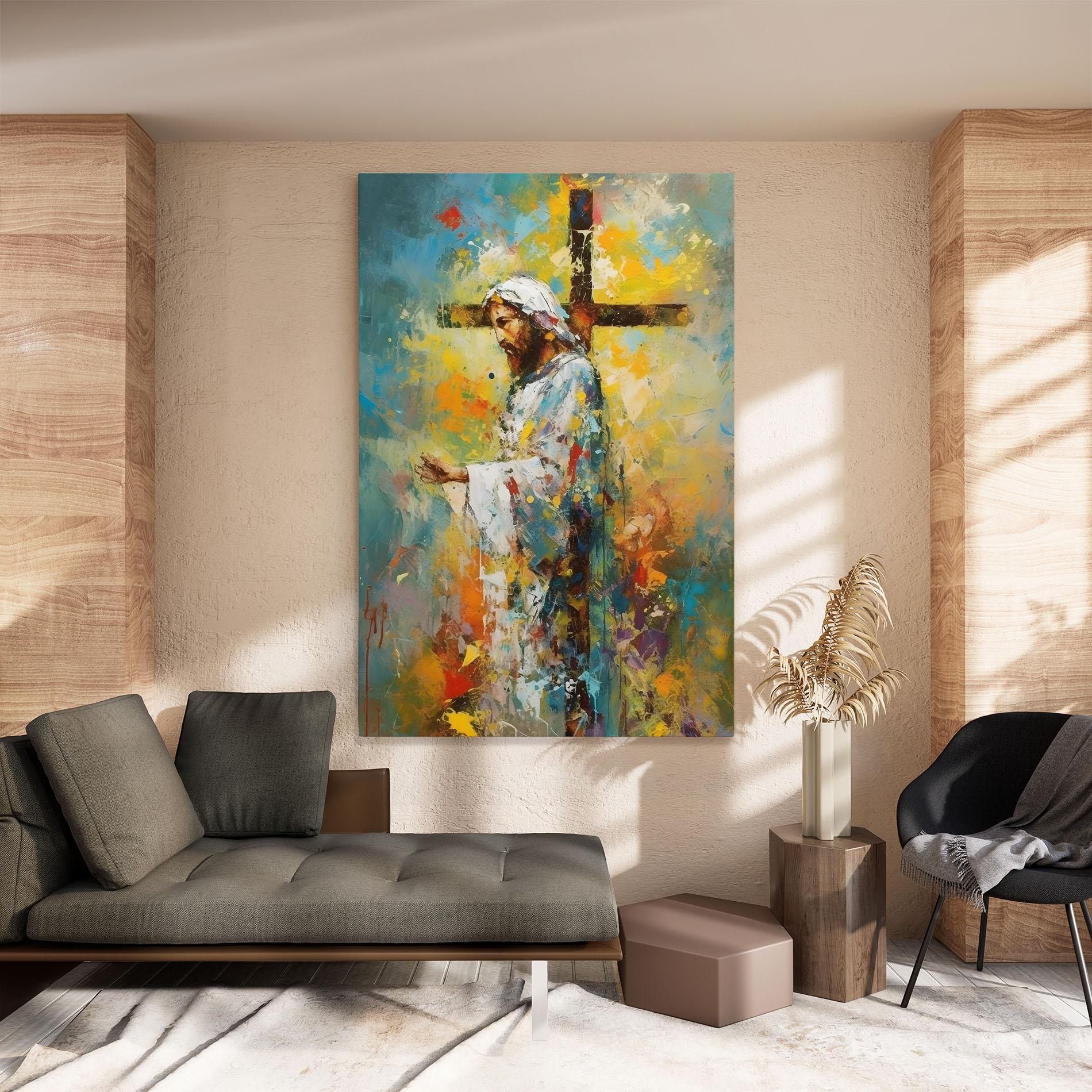 Vászonkép Christ Art Painting mockup 8
