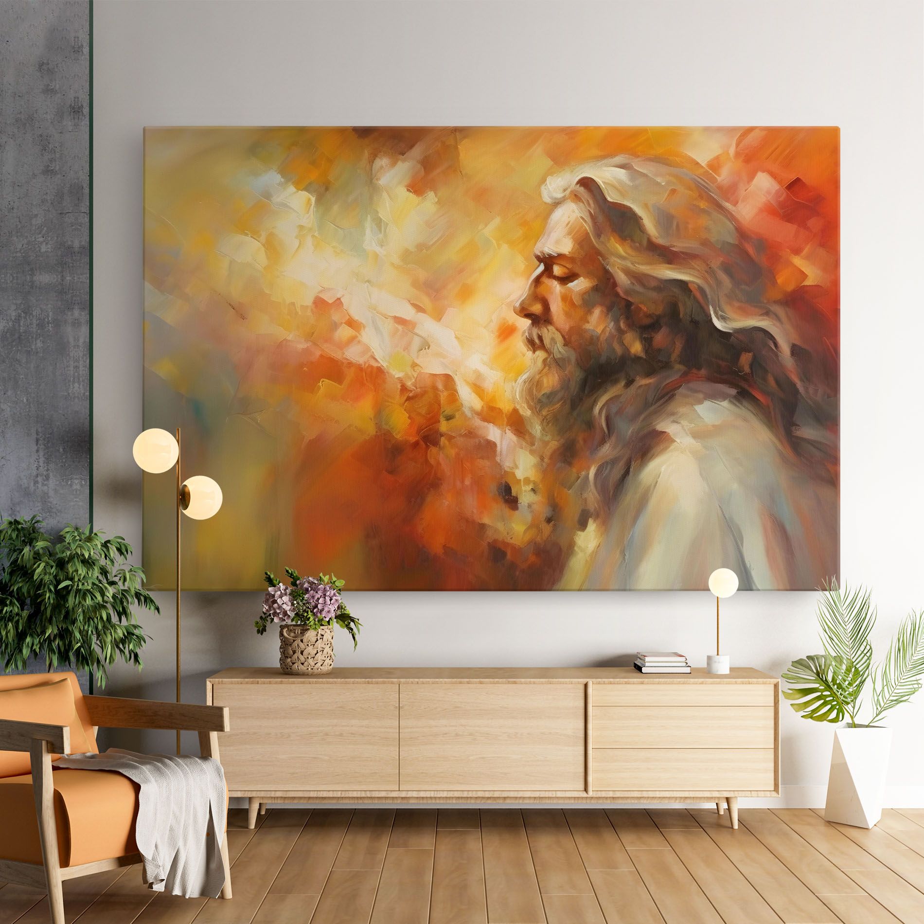 Christ Oil Painting mockup 9