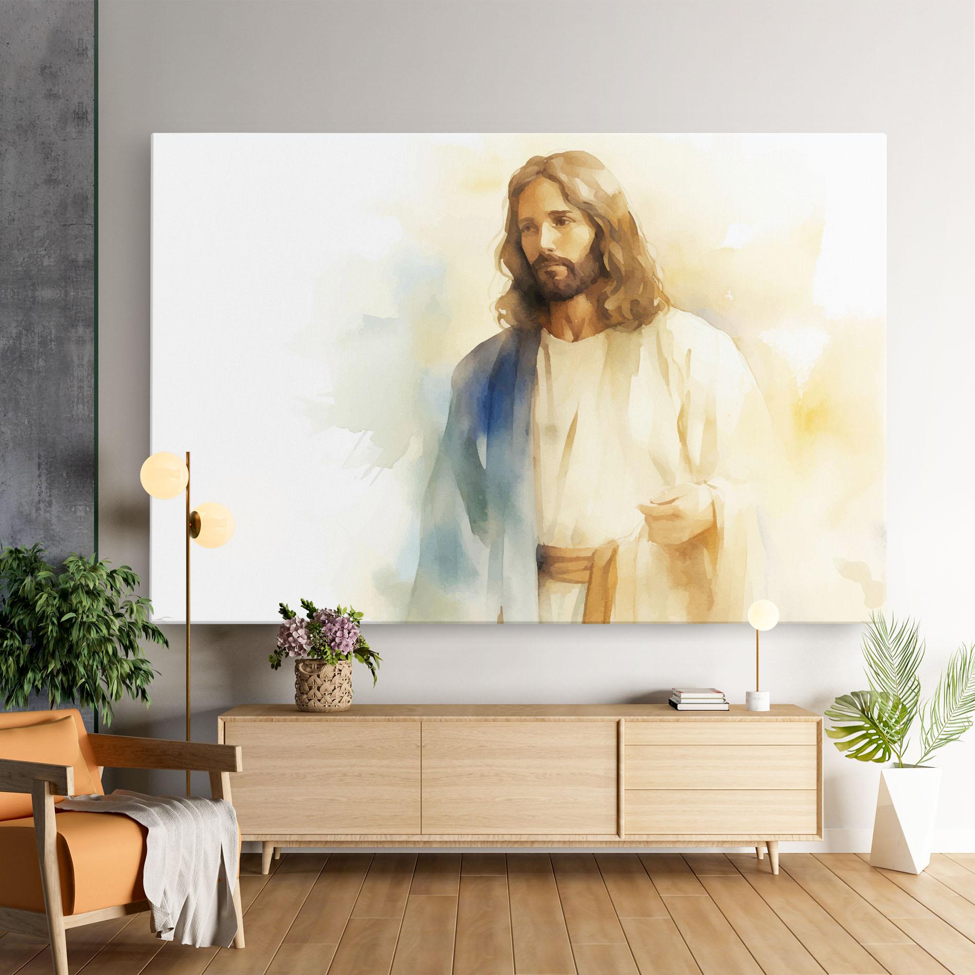 Vászonkép Jesus Light Art mockup 9