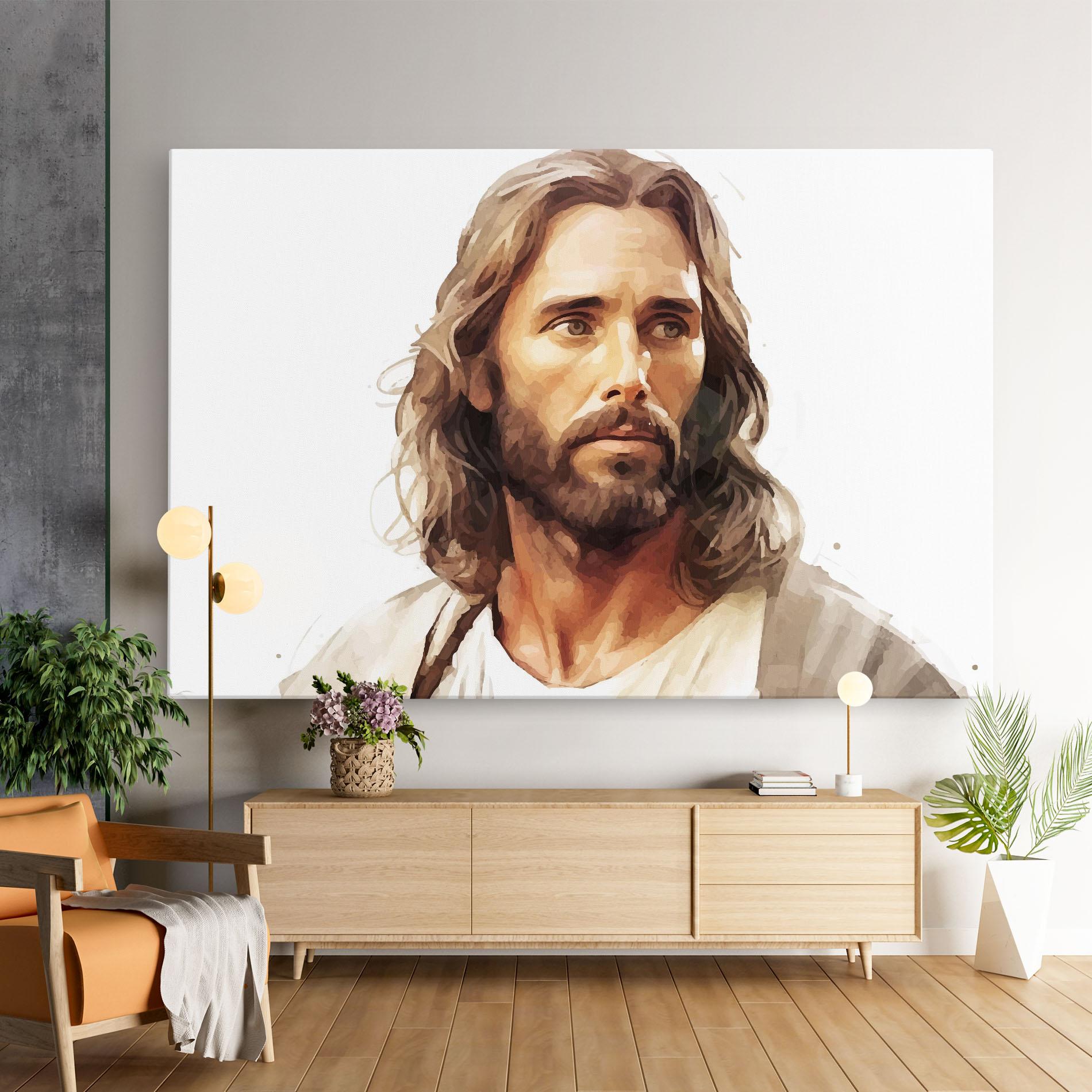 Vászonkép Jesus Long Hair mockup 9