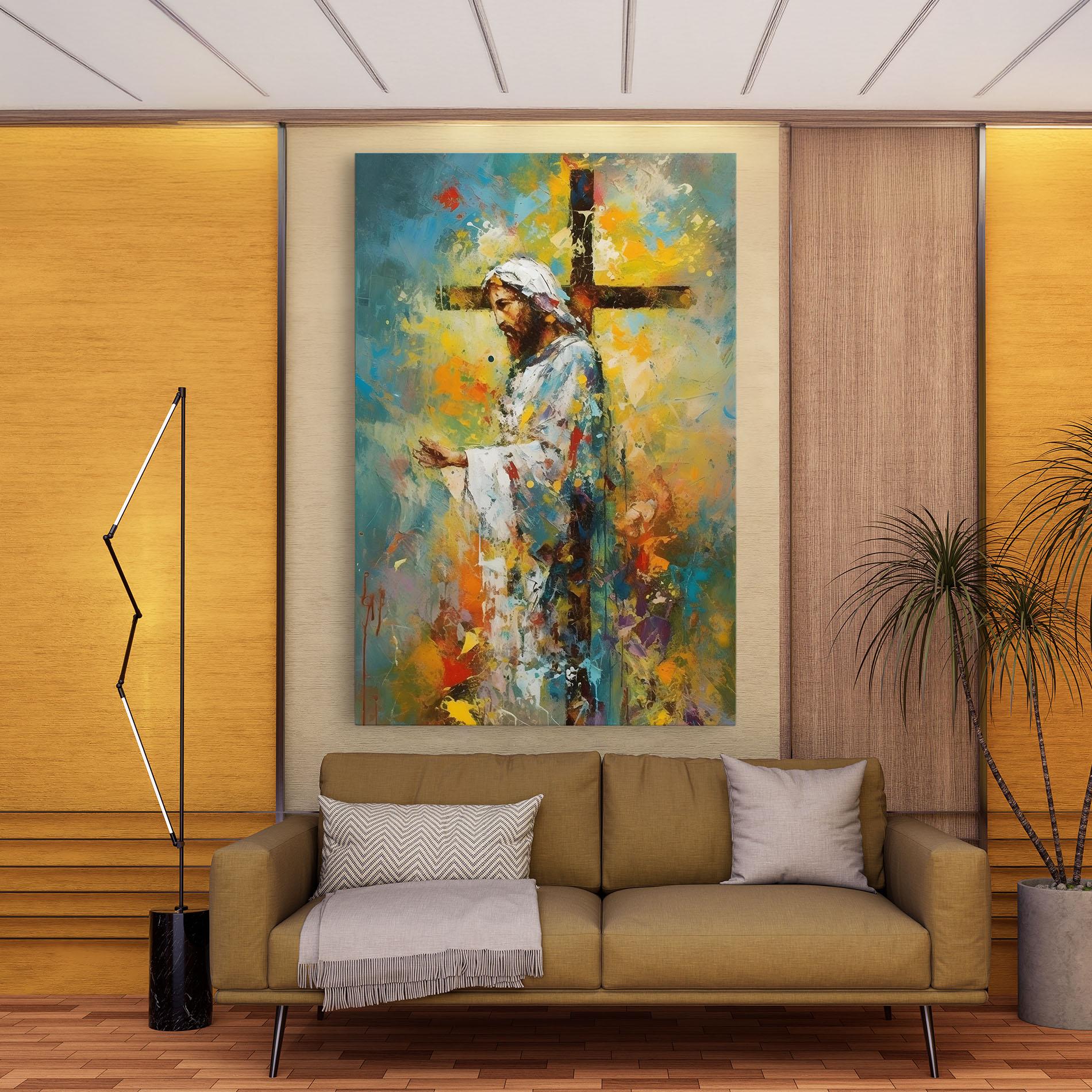 Vászonkép Christ Art Painting mockup 9