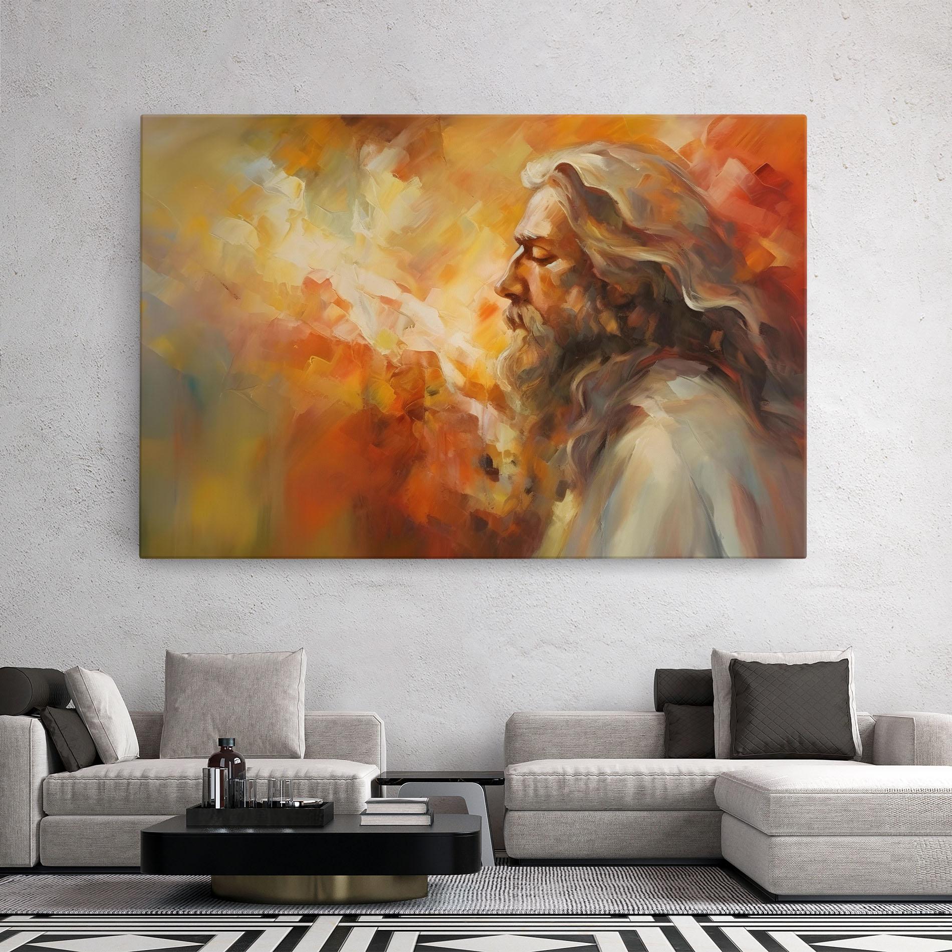 Vászonkép Christ Oil Painting mockup 2