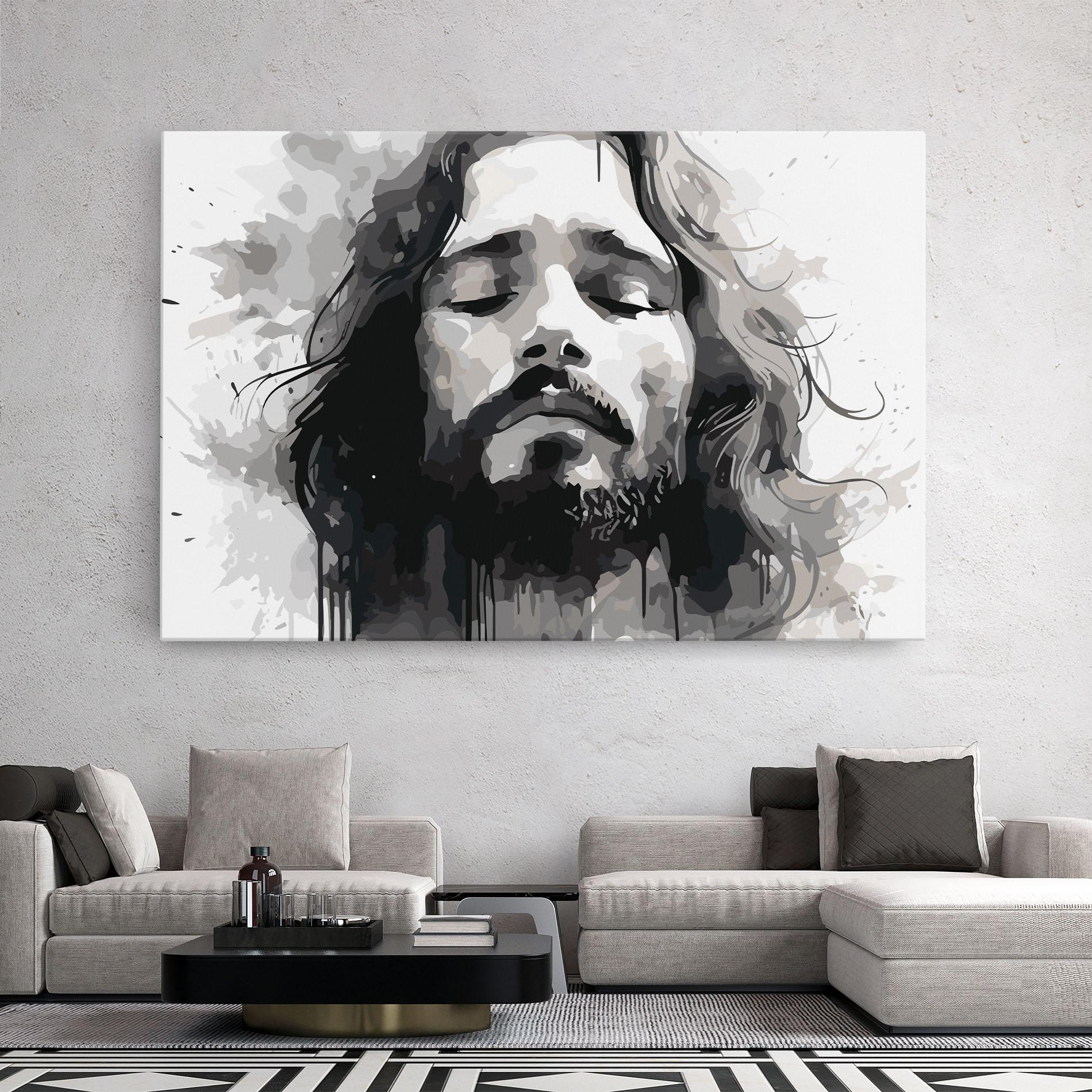 Vászonkép Jesus Ink Art mockup 2