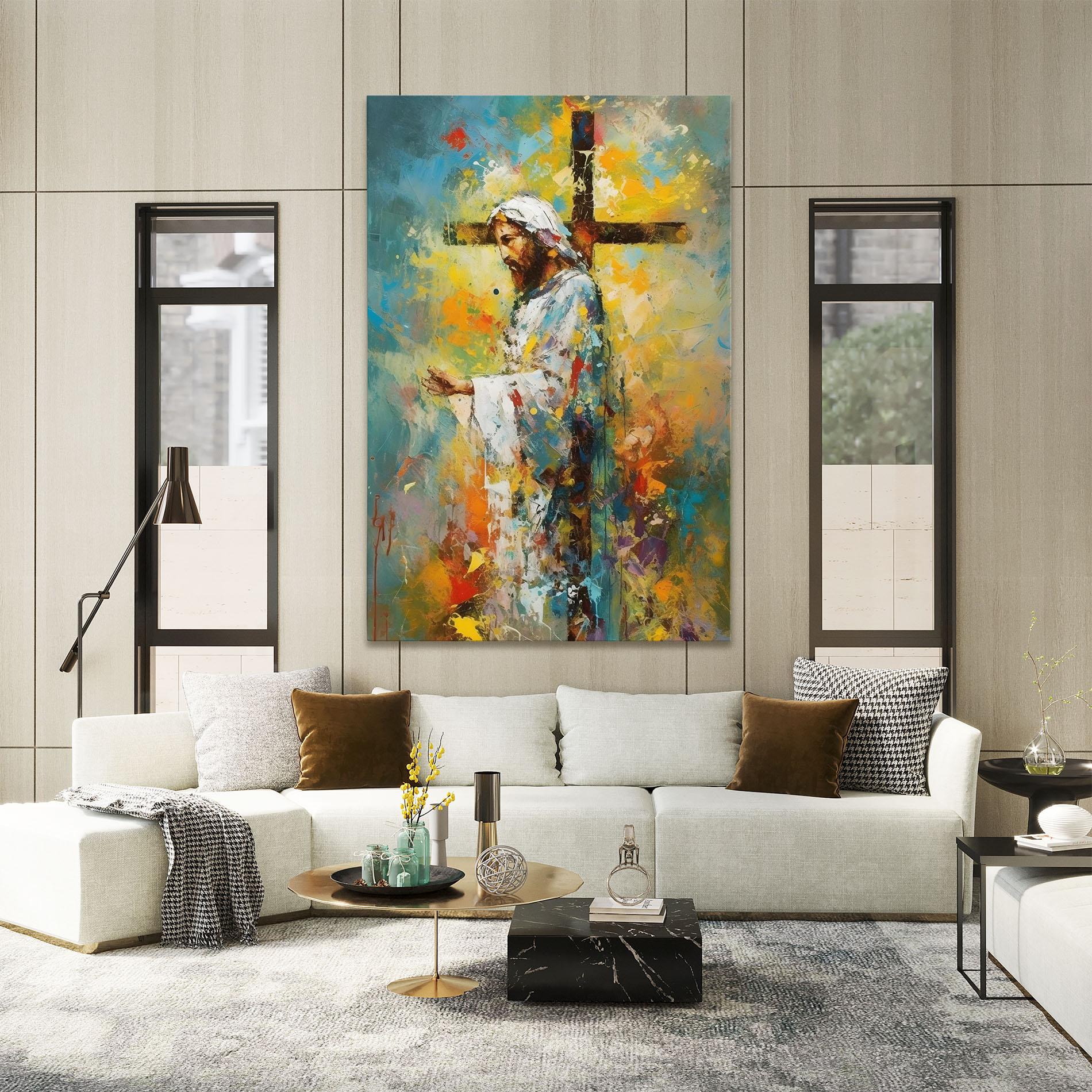 Vászonkép Christ Art Painting mockup 2