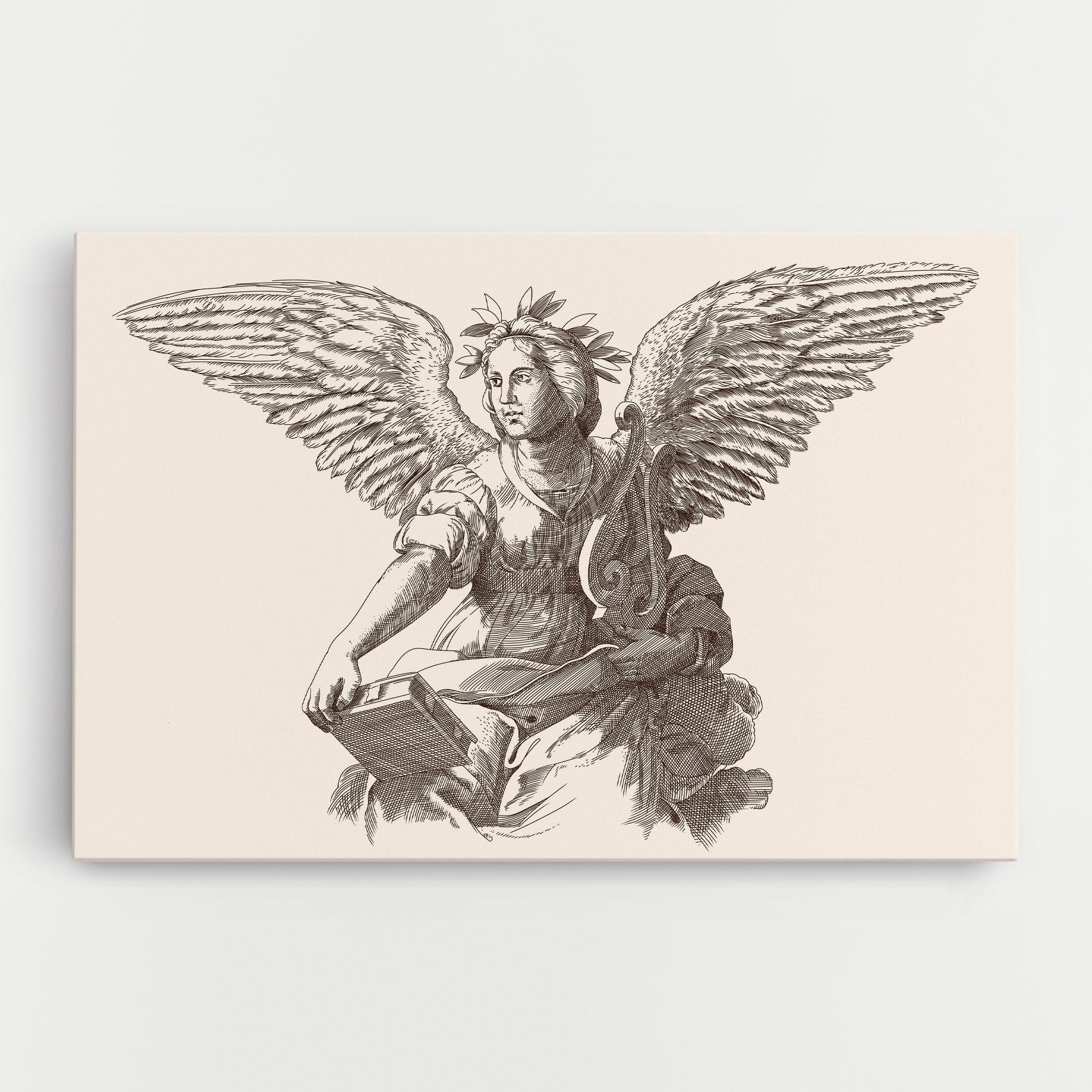 Vászonkép Brown Line Angel mockup 0