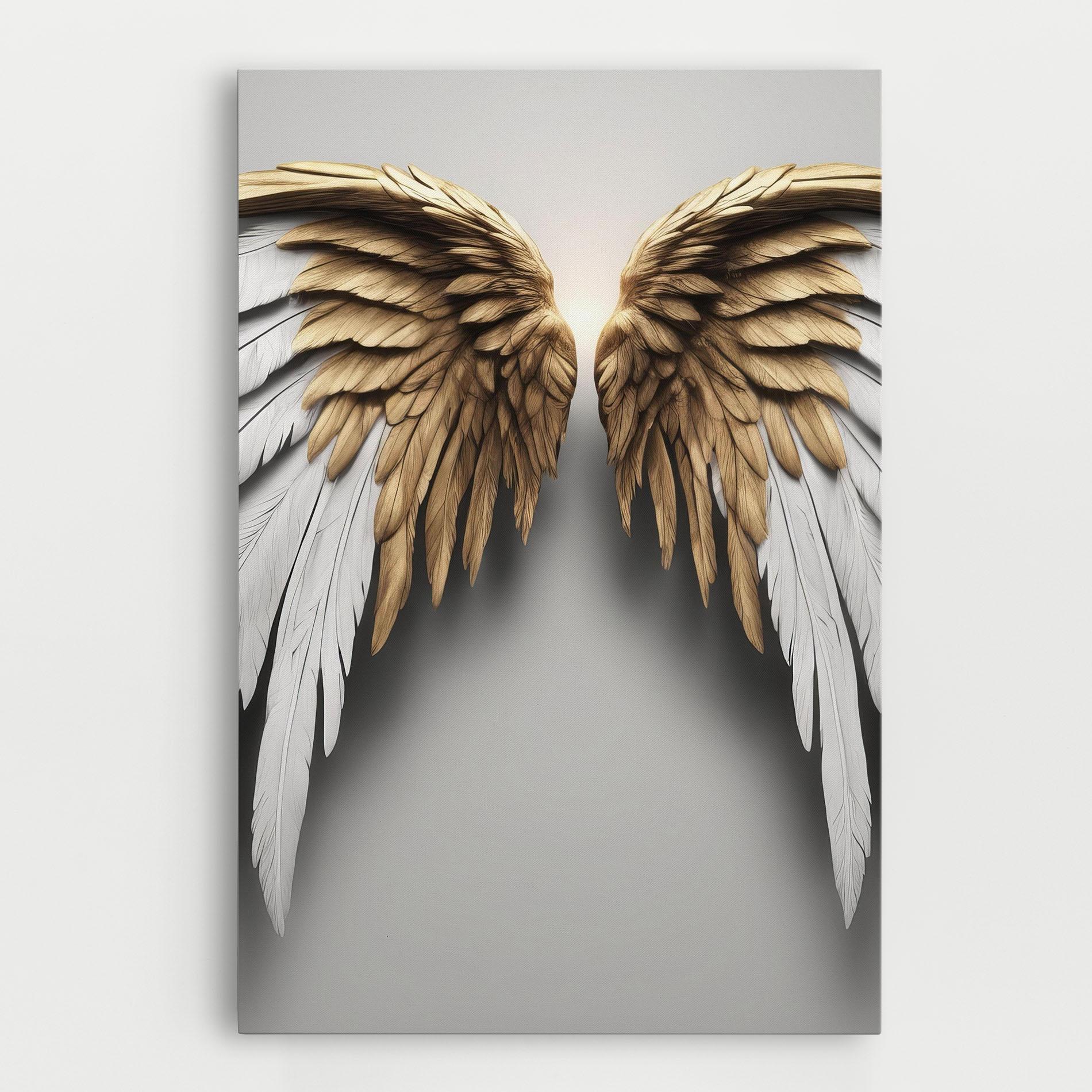 Vászonkép Realistic Angel Wings mockup 0