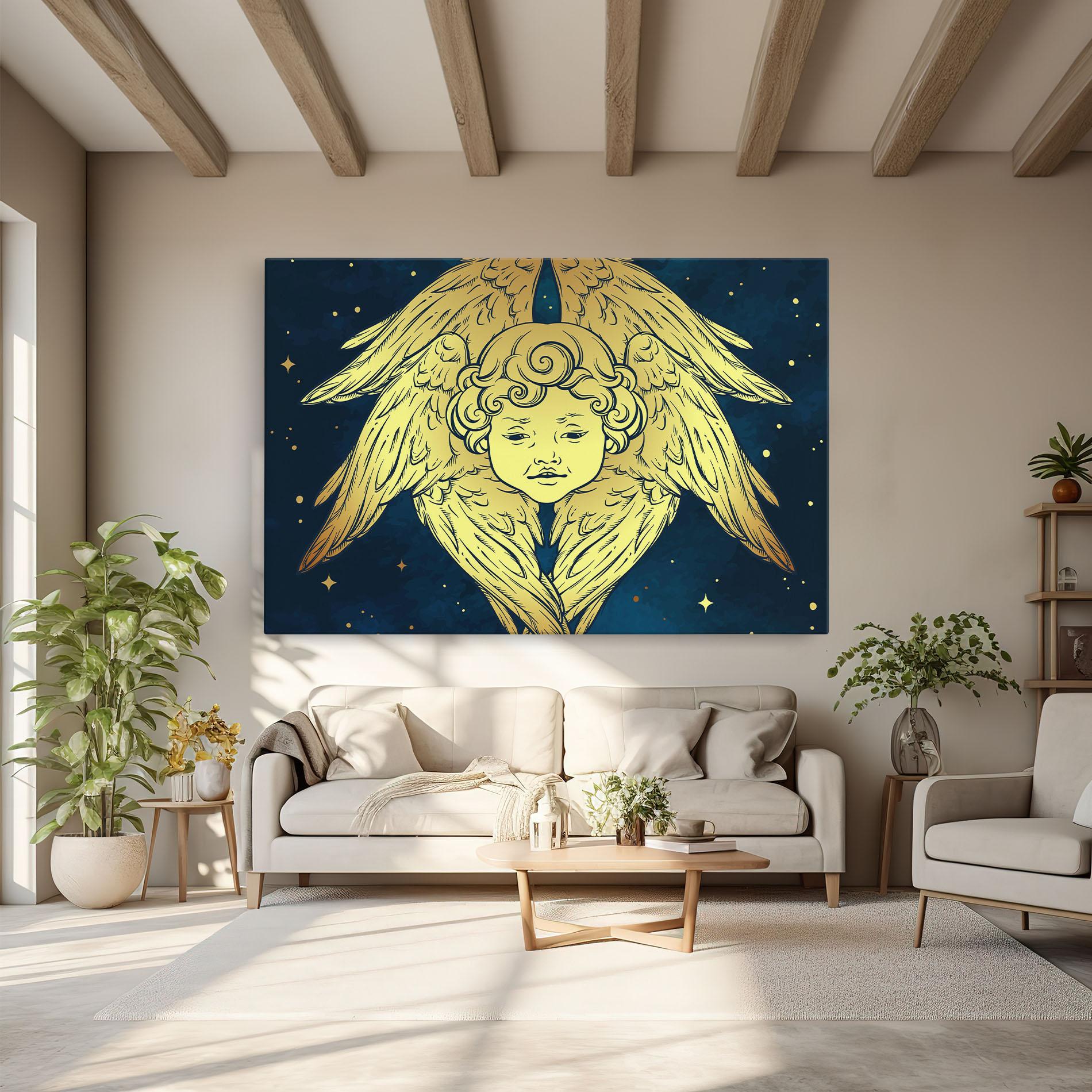 Vászonkép Gold Wings Angel mockup 6