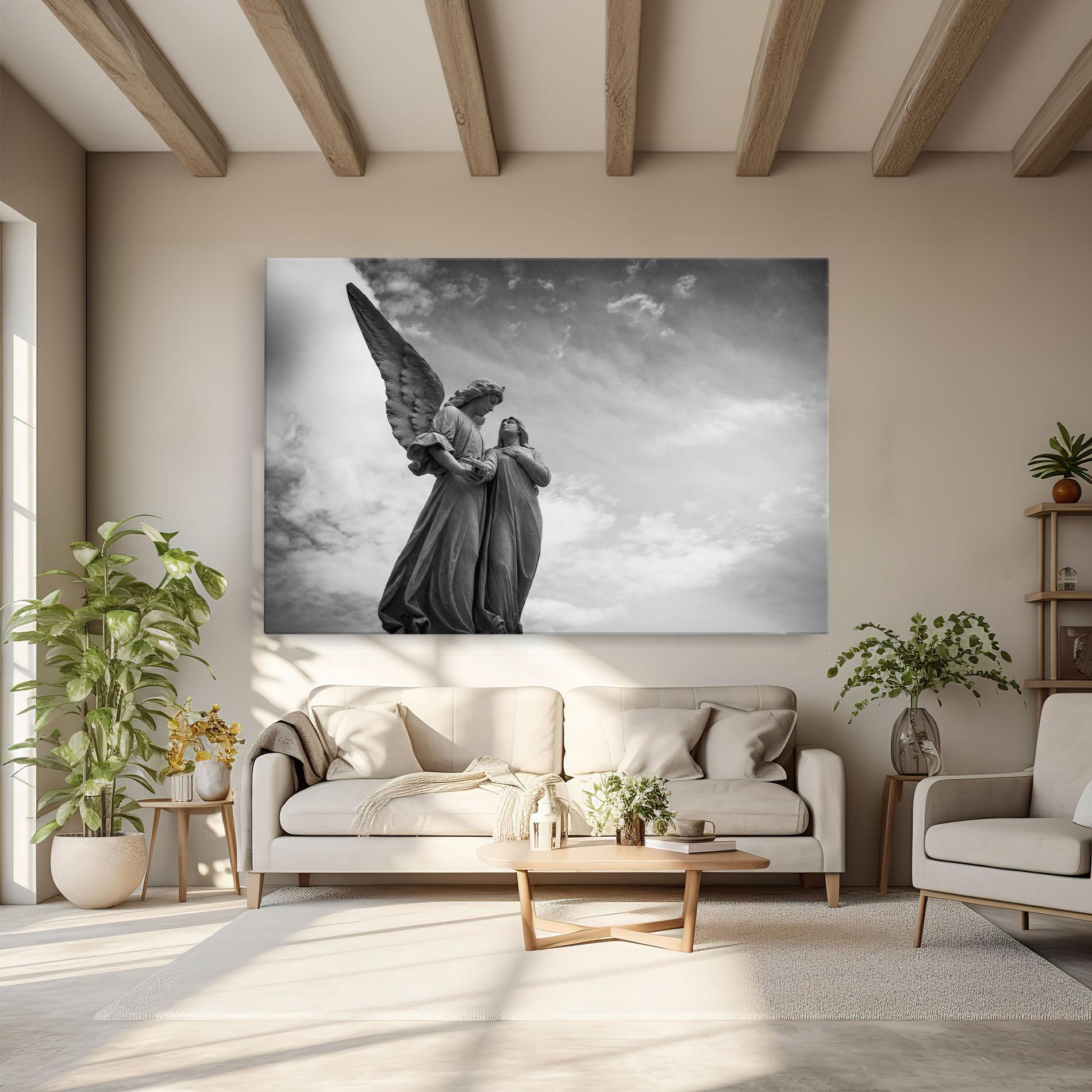 Vászonkép Grey Stone Angels mockup 6