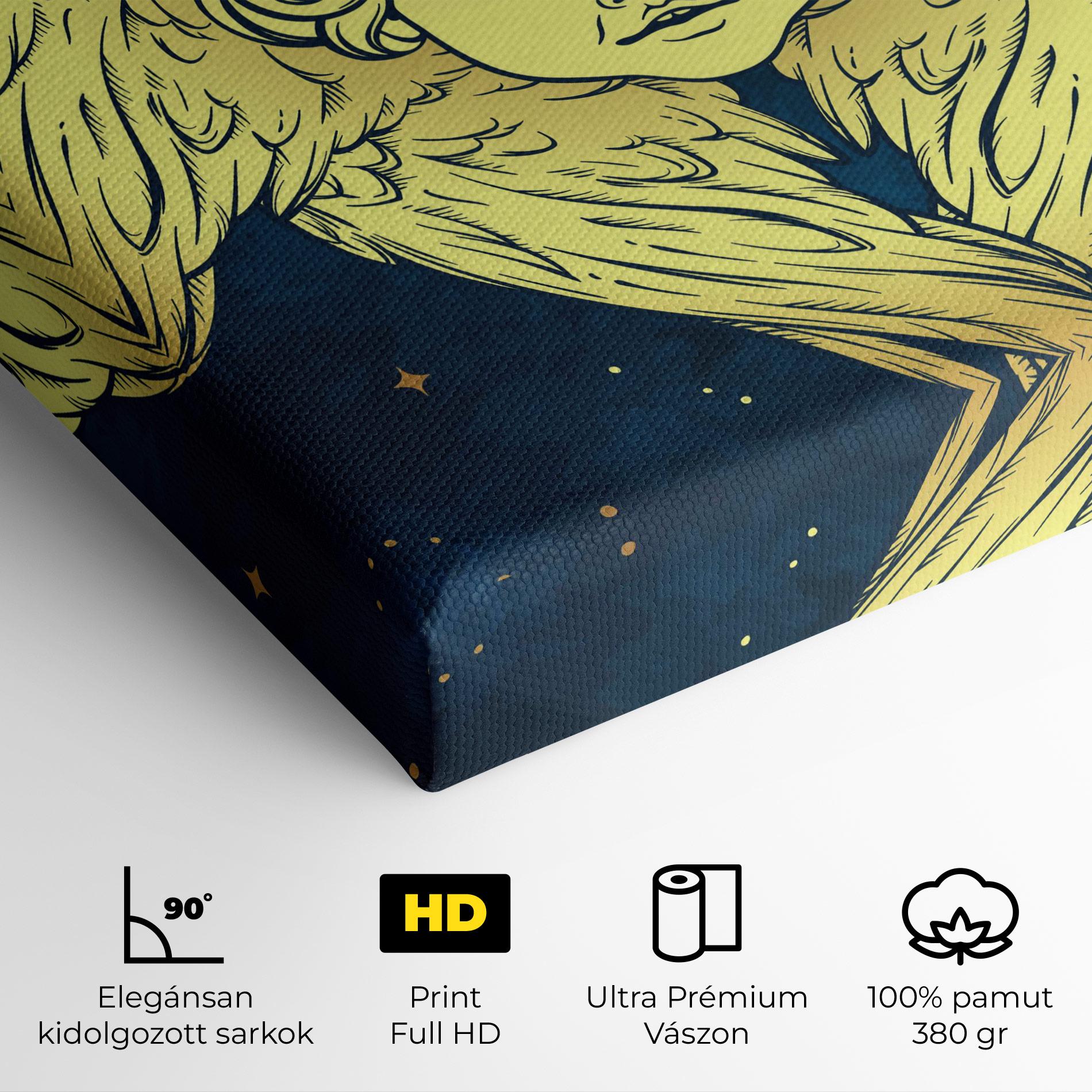 Vászonkép Gold Wings Angel mockup 4