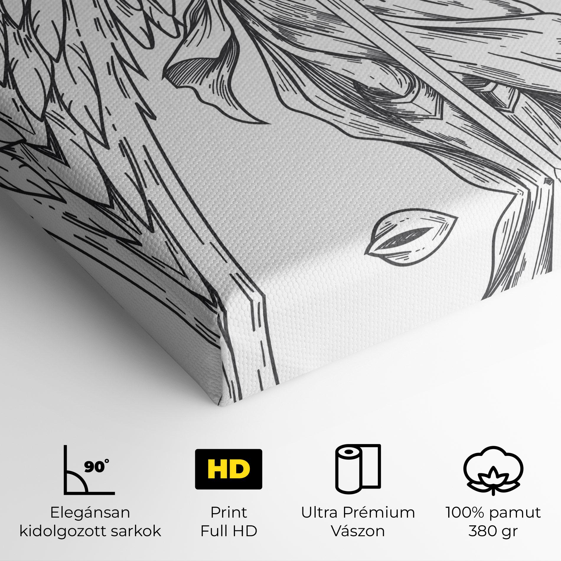 Vászonkép Grey Line Angel mockup 4