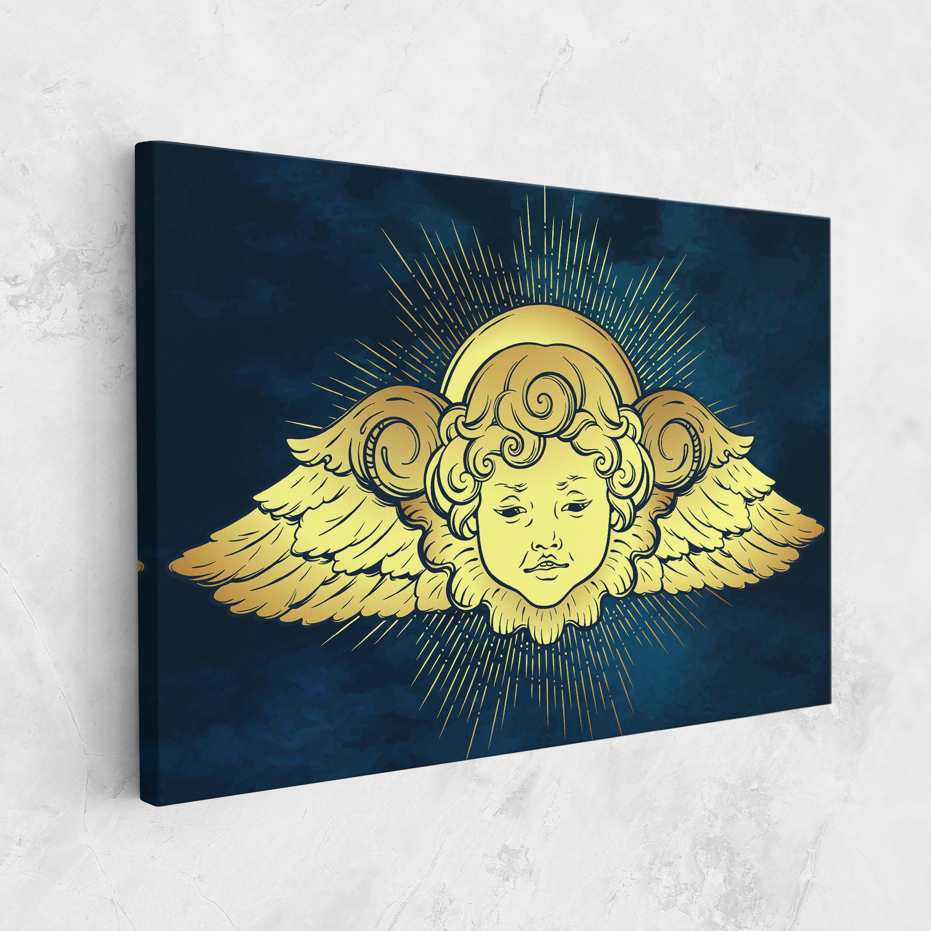 Vászonkép Angel Gold Head mockup 1