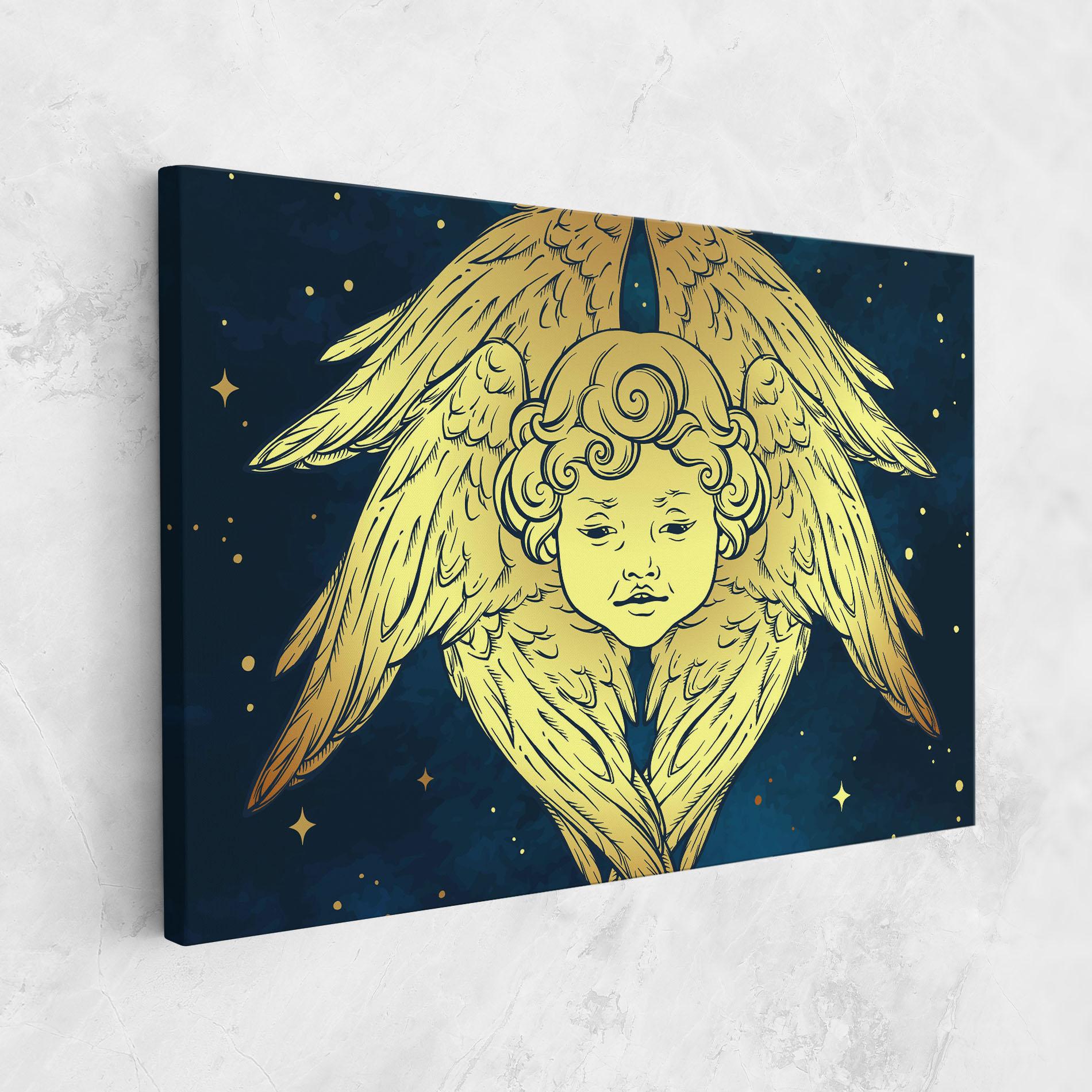 Vászonkép Gold Wings Angel mockup 1