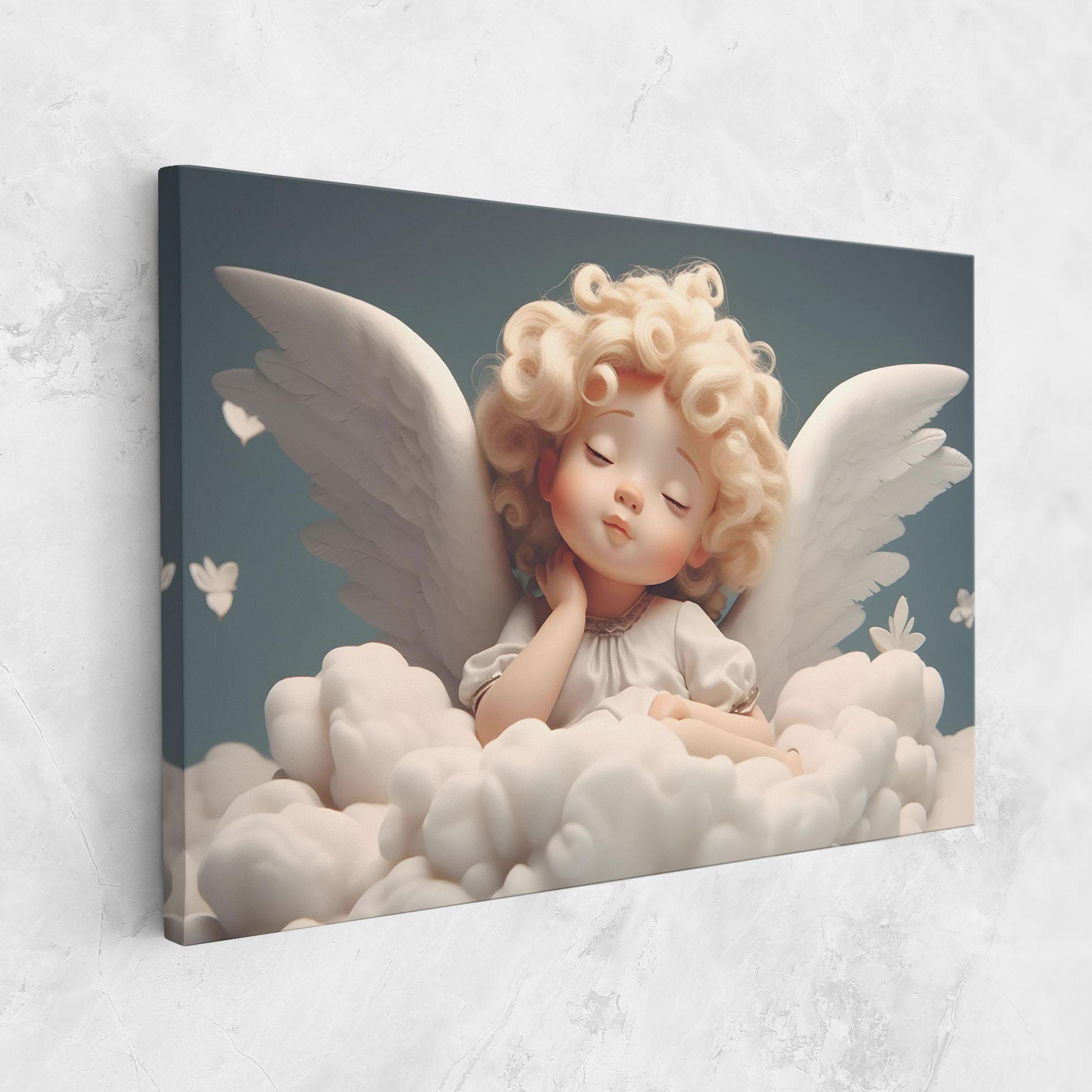 Vászonkép Statue Baby Angel mockup 1