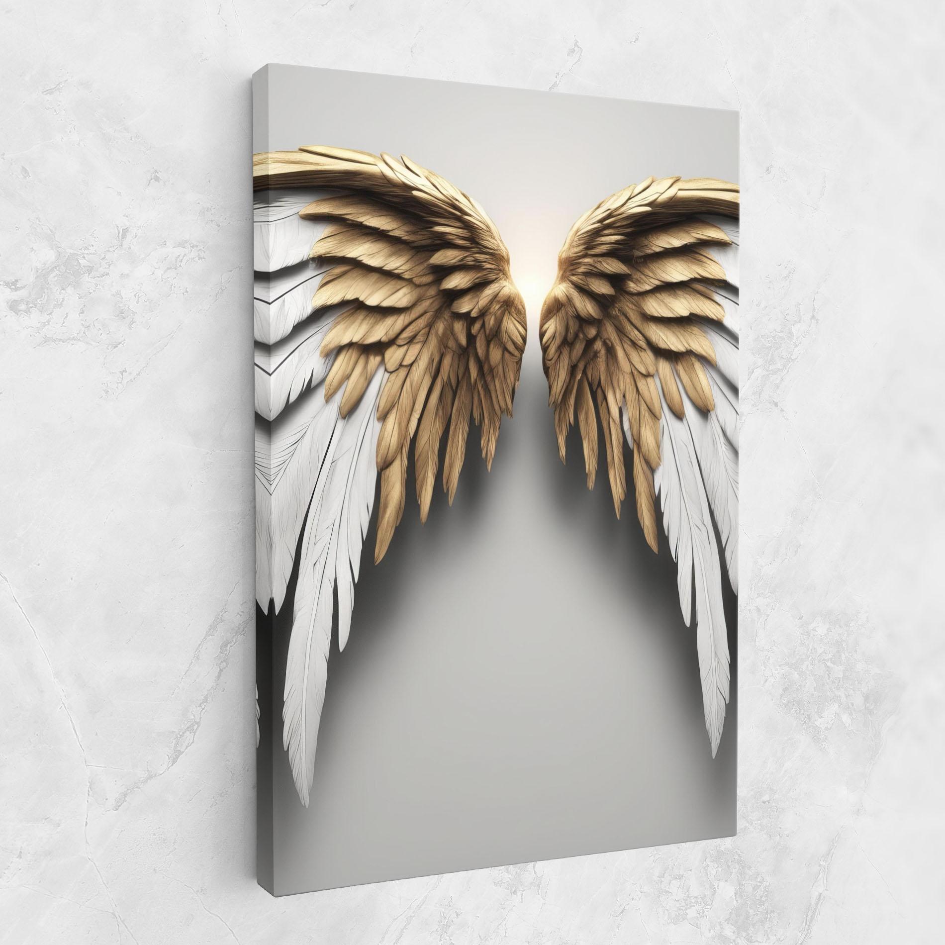Vászonkép Realistic Angel Wings mockup 1