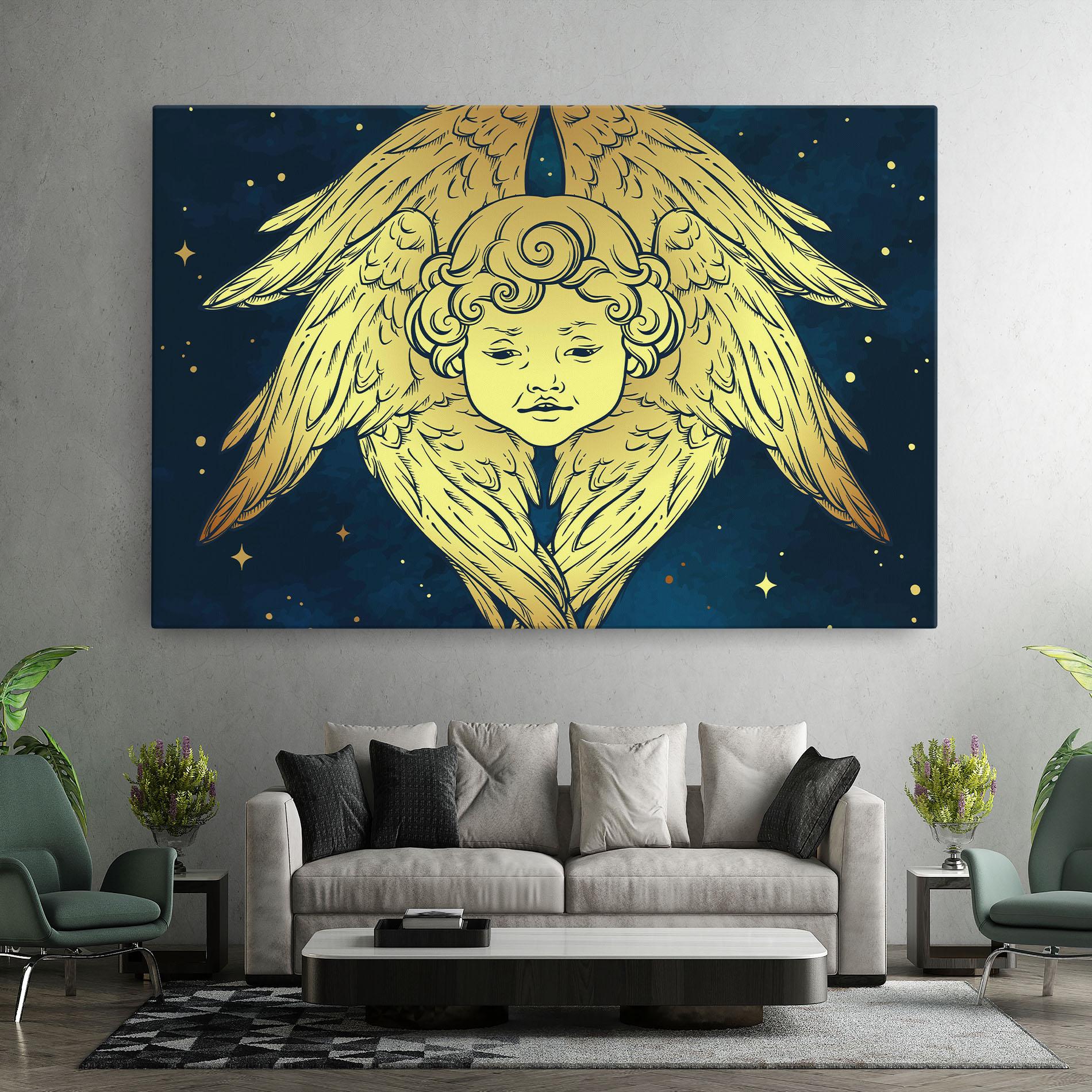 Vászonkép Gold Wings Angel mockup 7