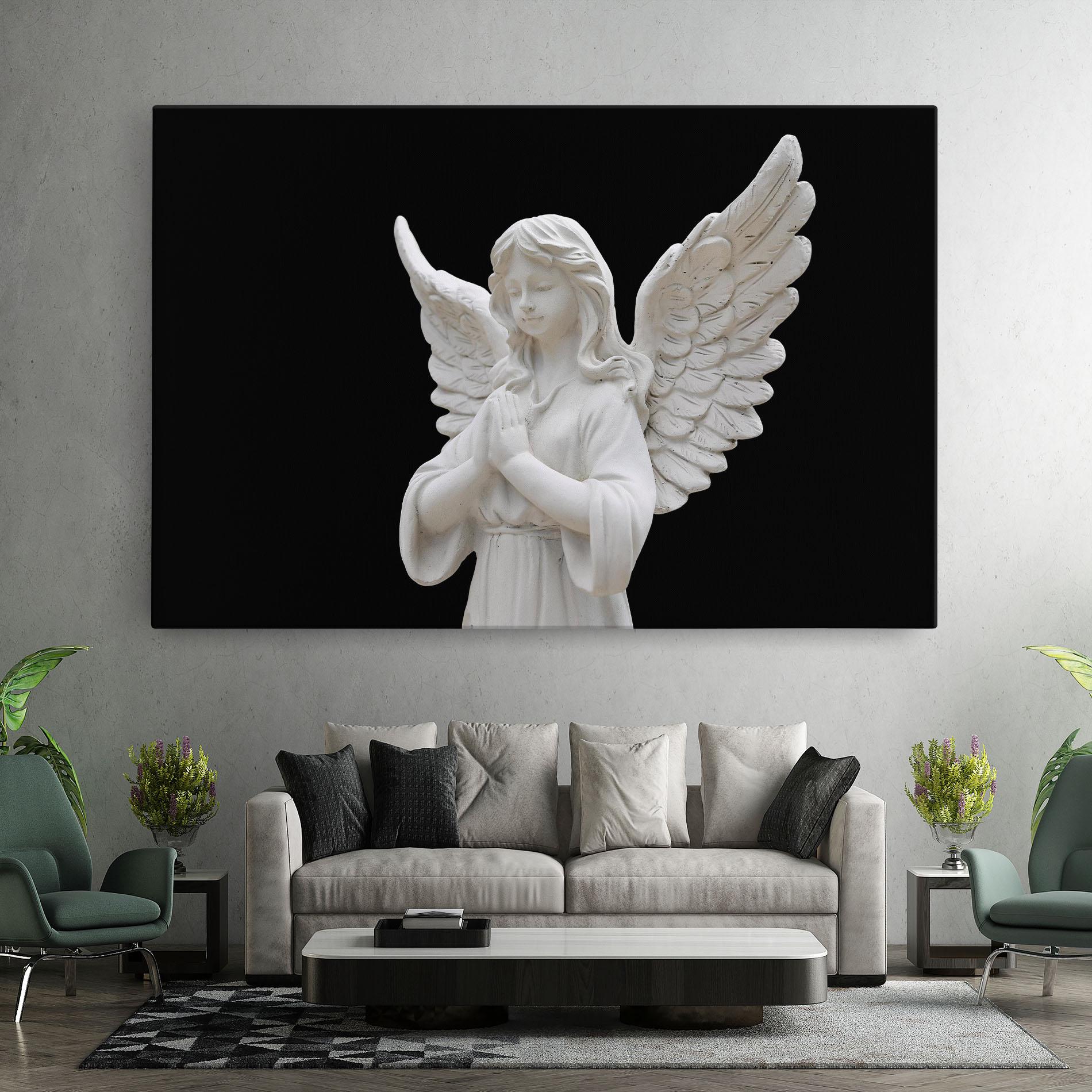 Vászonkép Pretty Angel Statues mockup 7
